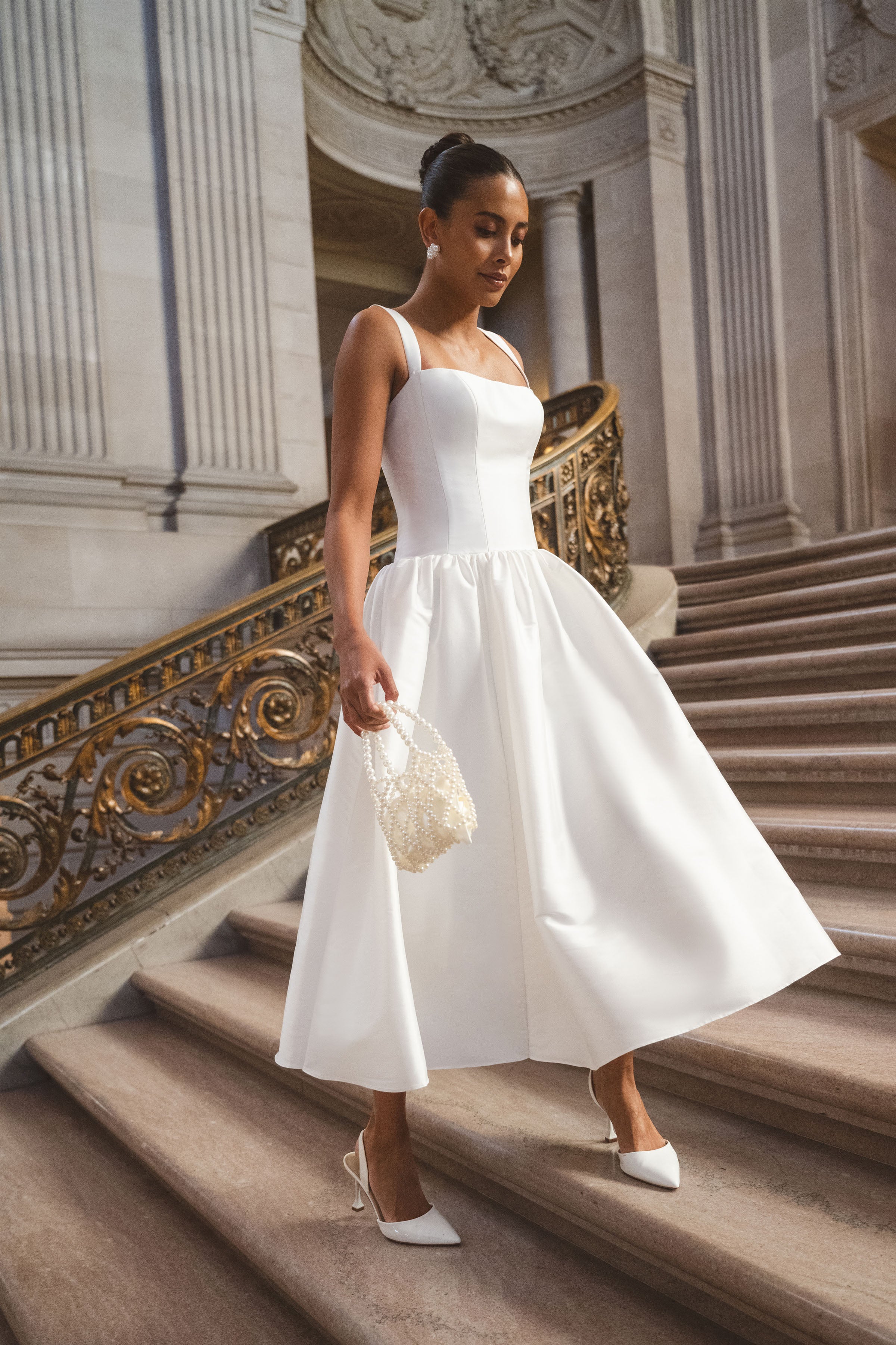 civil bridal dress Bridal dress off shoulder | Civil court wedding dresses main image 0
