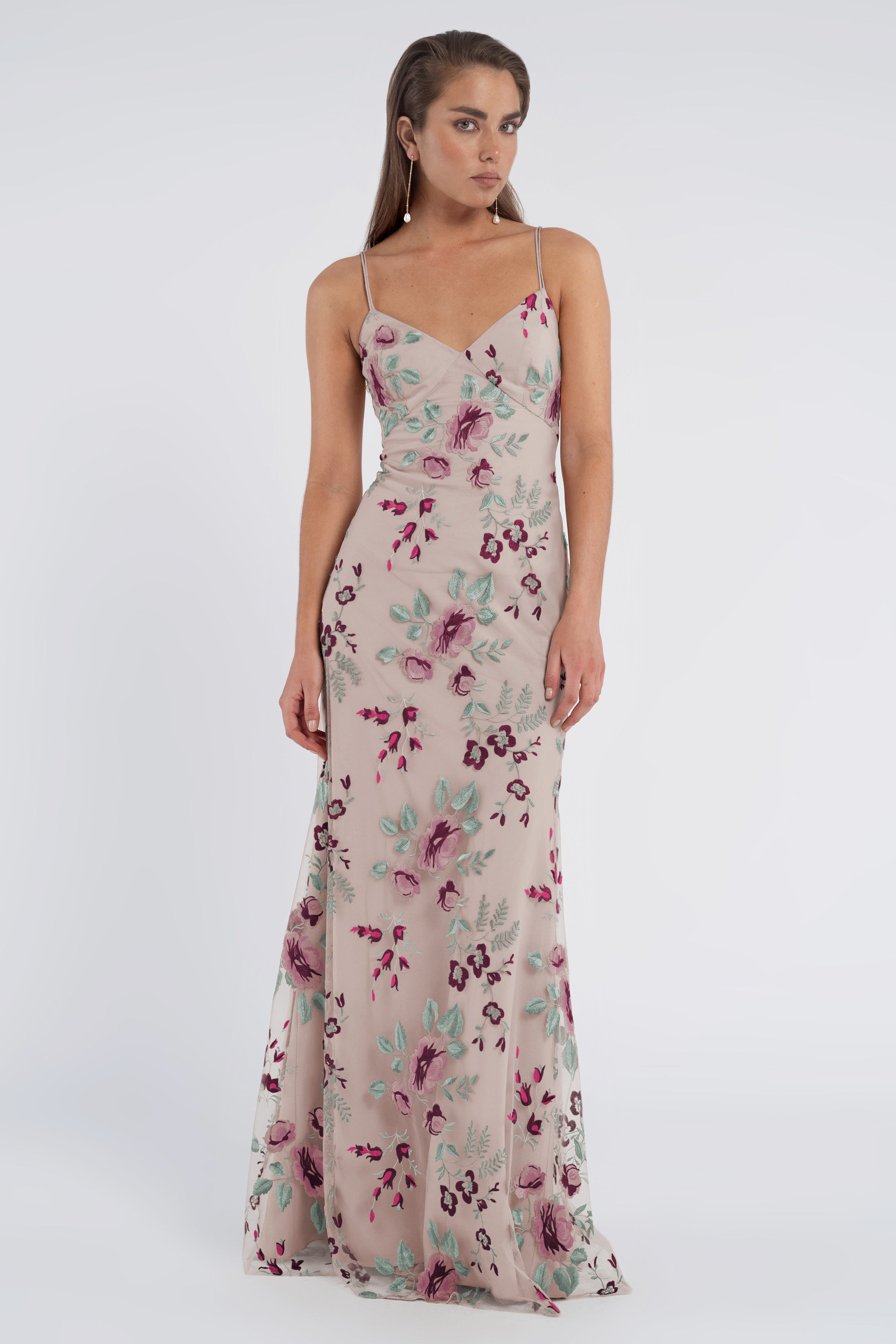 julianna floral maxi dress Vestido Maxi Floral Julianna - Salvia/Combo
