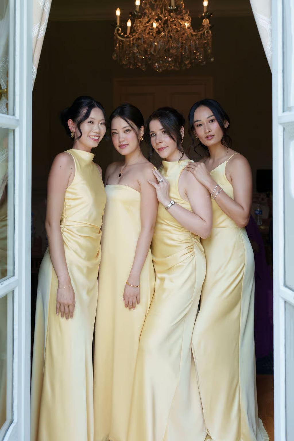 Daffodil Luxe Satin Bridesmaid Dresses for Bride, Yuyan