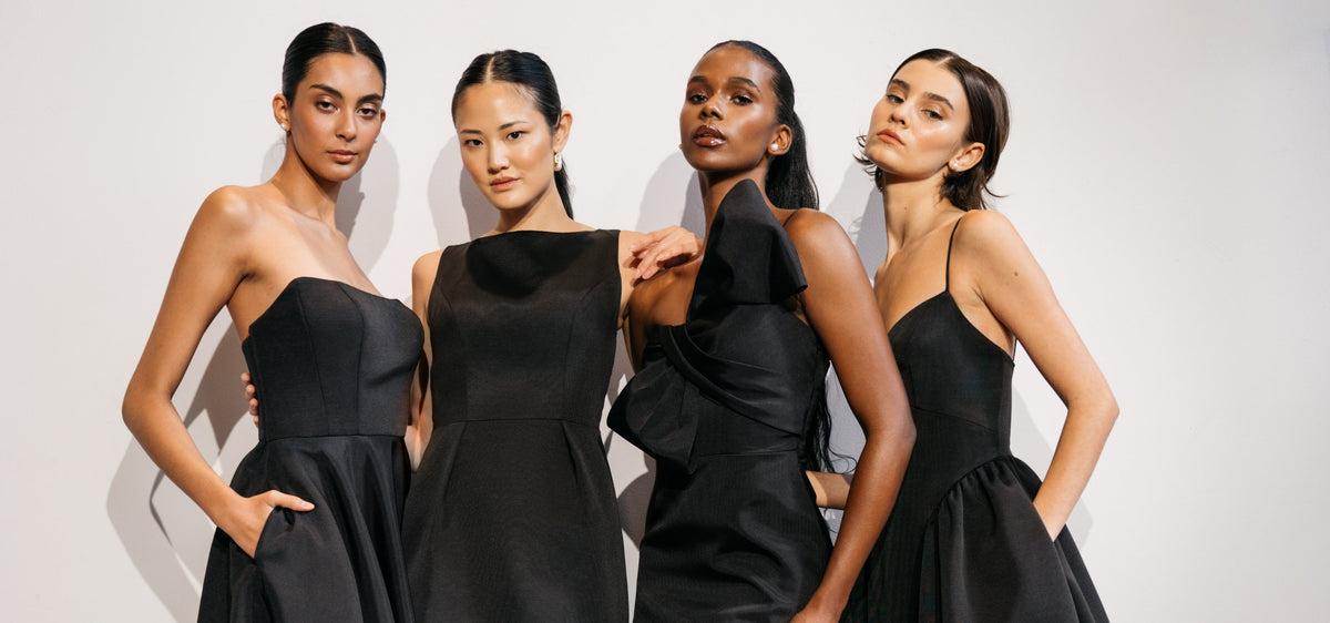 black after five dresses A Timeless Staple: The Classic Little Dress – Jenny Yoo SKU|M-LORDE-BLK01 Black & Tan Printed Size:38/M Center back zipper closure
