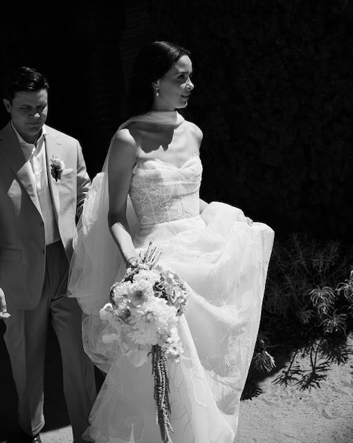 Ethereal Bride Cara in the Lorelai Floral Wedding Dress