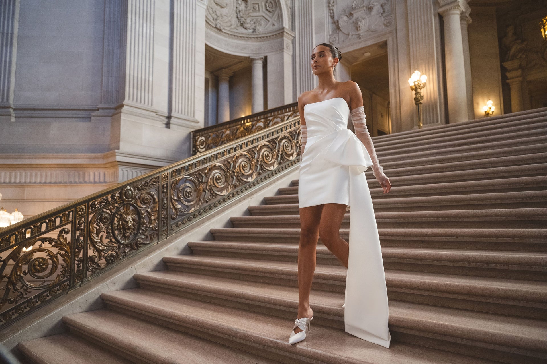 white courthouse wedding dress Women's Tea Length Ivory Dresses for Bride Plus Size Tulle Midi Wedding Dresses for Bride A Line Bridal for Women US28W at Amazon Women's Clothing store length skirt gives the dress a playful and youthful feel Mini White Dresses for Courthouse