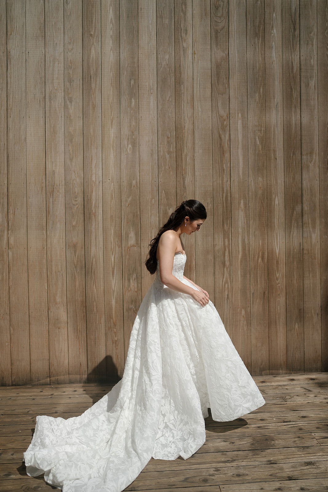 Real Bride in Ezra Wedding Ball Gown Wedding Dress