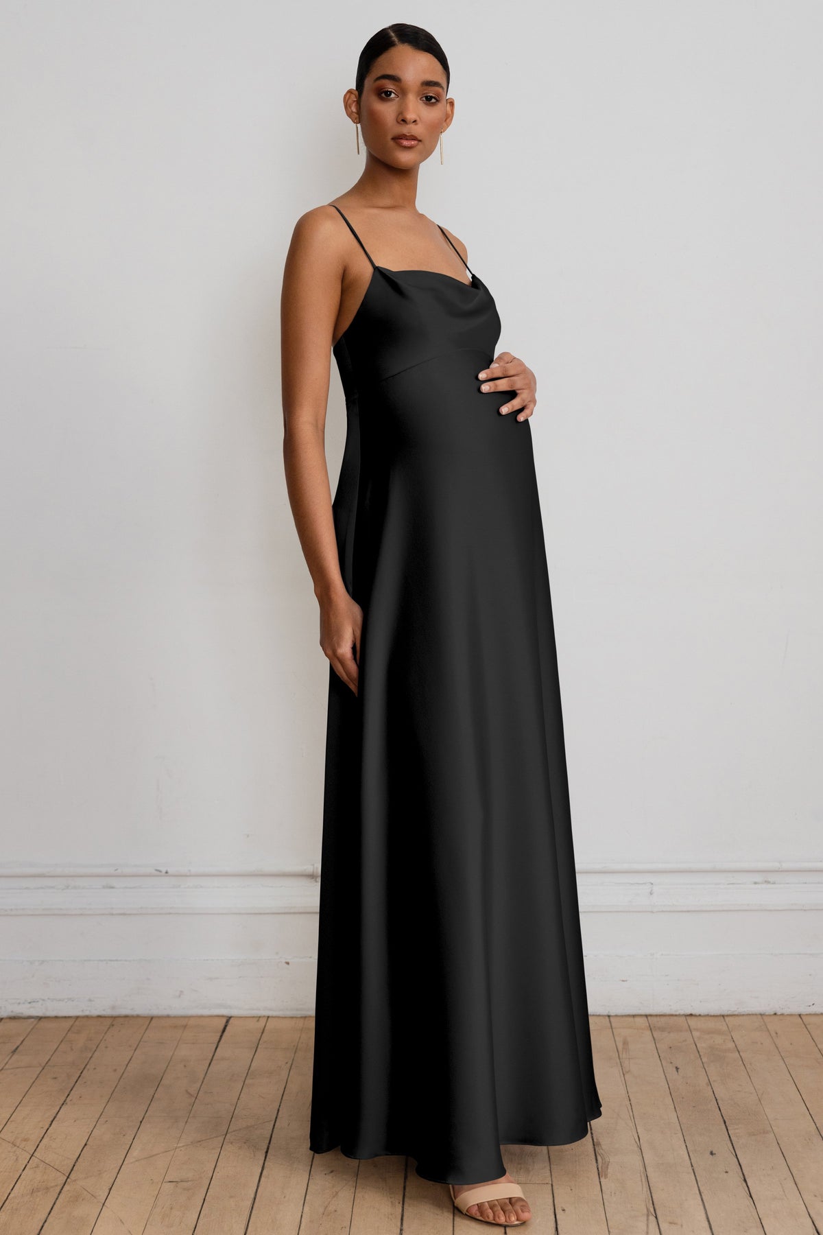 black satin maternity bridesmaid dress Addison – Jenny Yoo a simple zip Style:Elsa Dress Silhouette: Ballgown Free people Gimme more