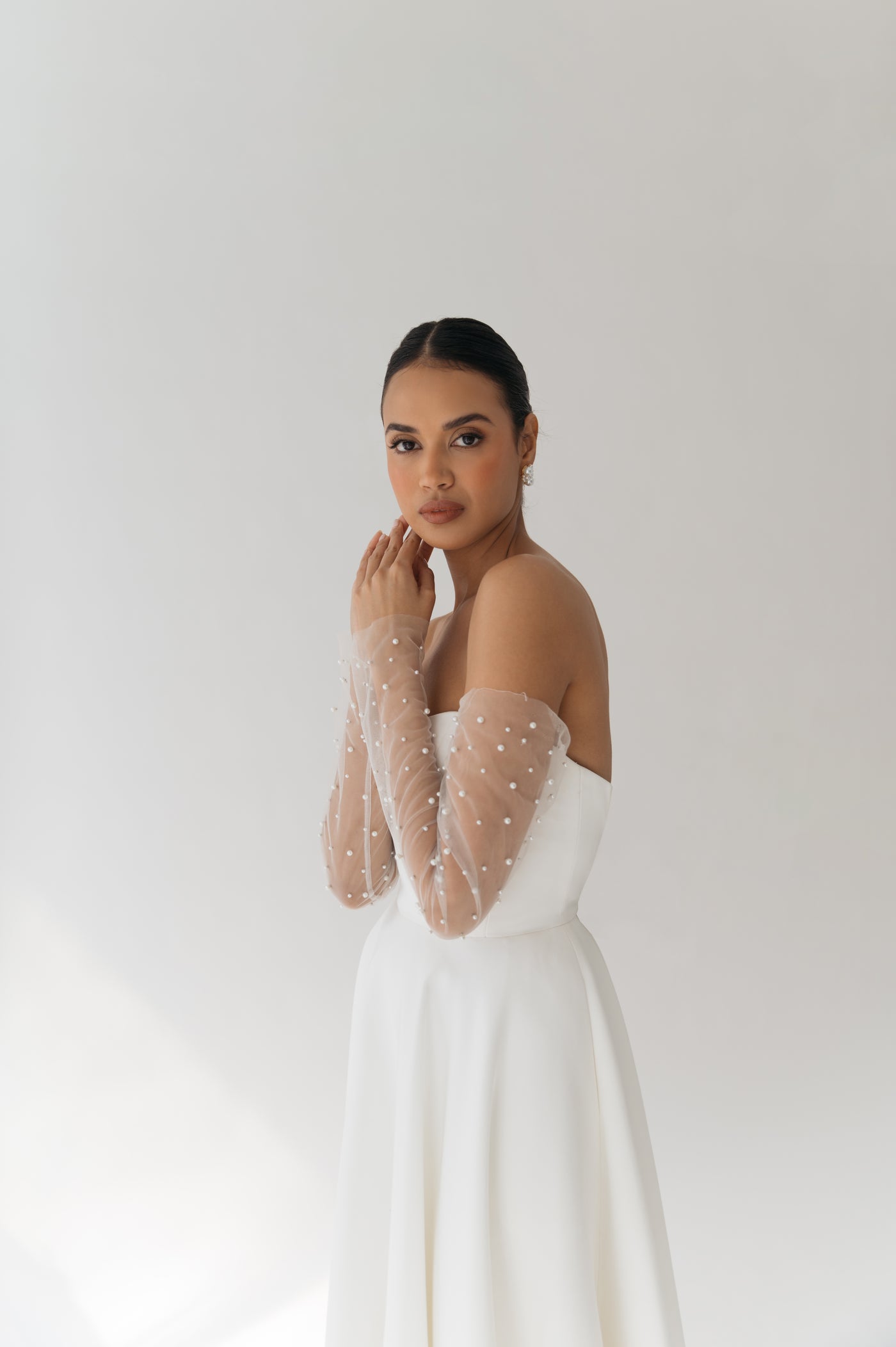 Sheer Pearl Bridal Sleeves