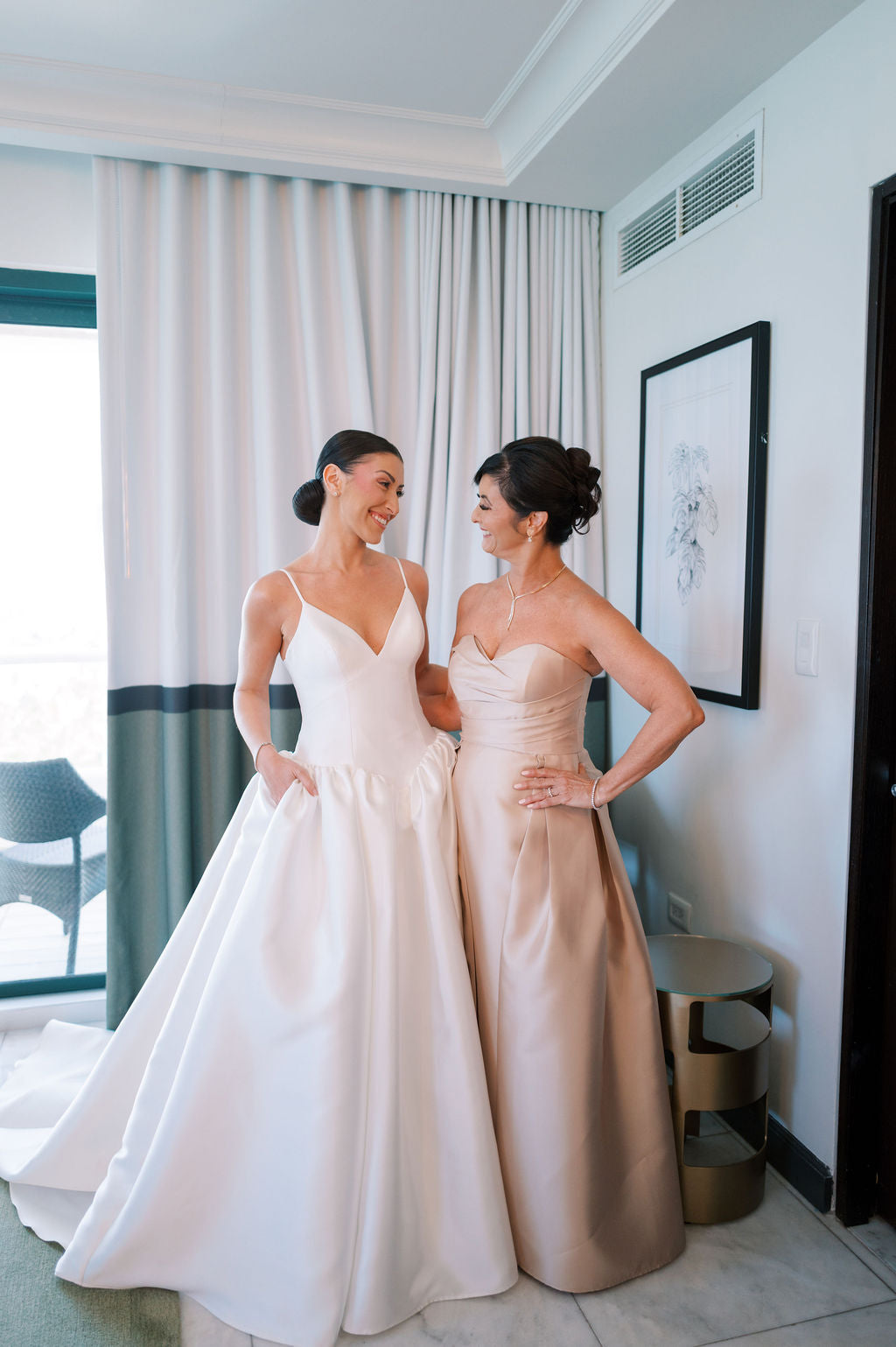 Modern Real Bride Amanda in the Basque Waist, A Line, V Neckline, Shay Wedding Dress.