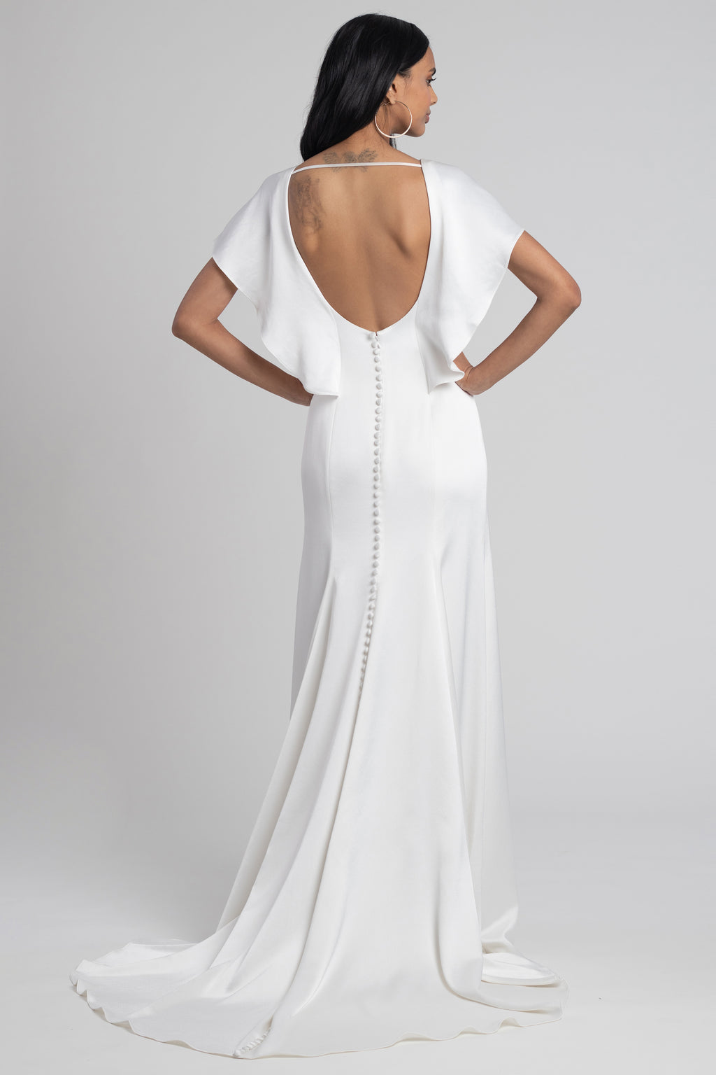 Jenny_Yoo_Beale_Wedding_Dress_V_Neck_Flutter_Sleeve_Satin_back2_2400x3600