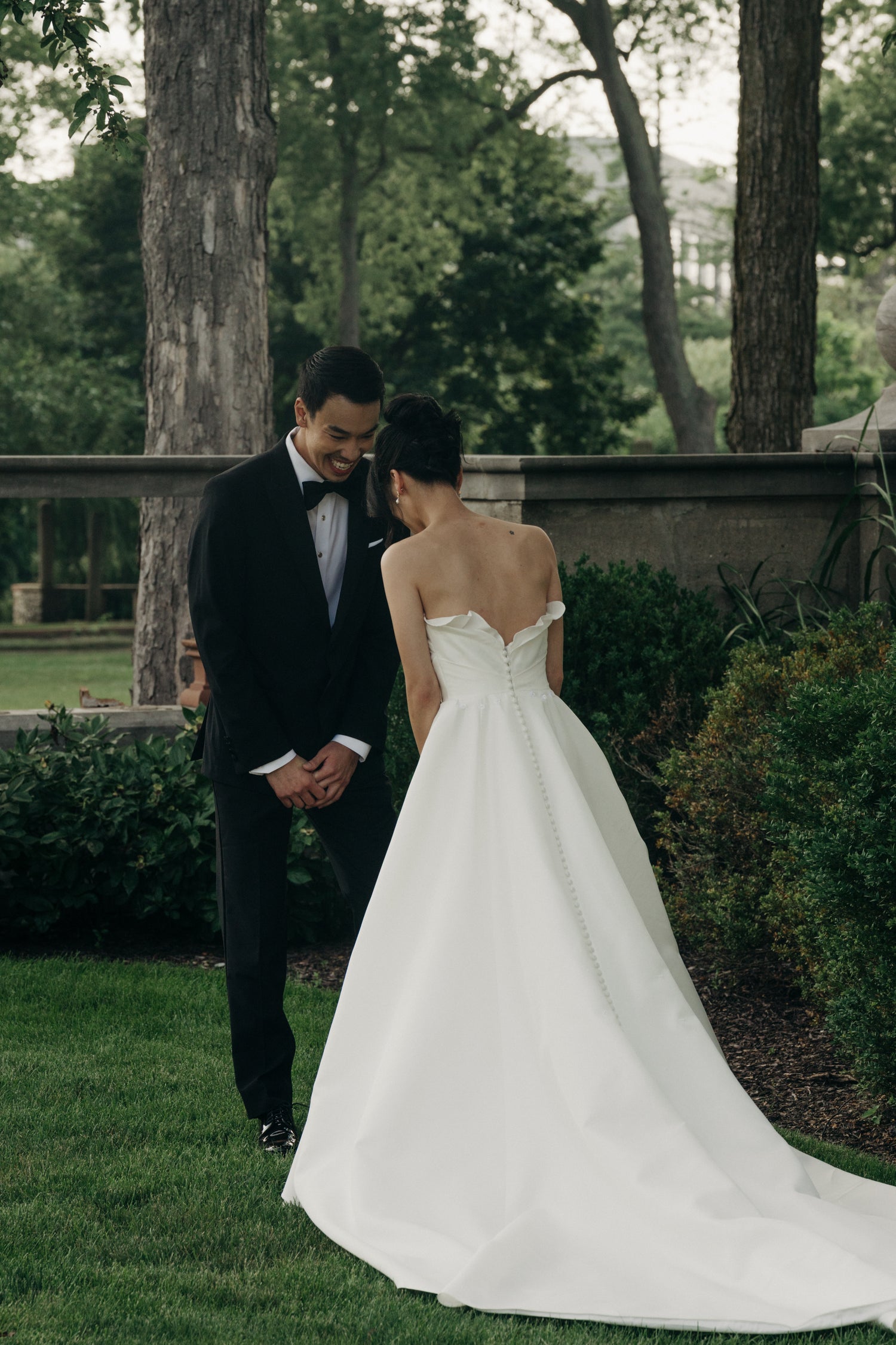Celine A-Line Flower Wedding Dress on Real Bride