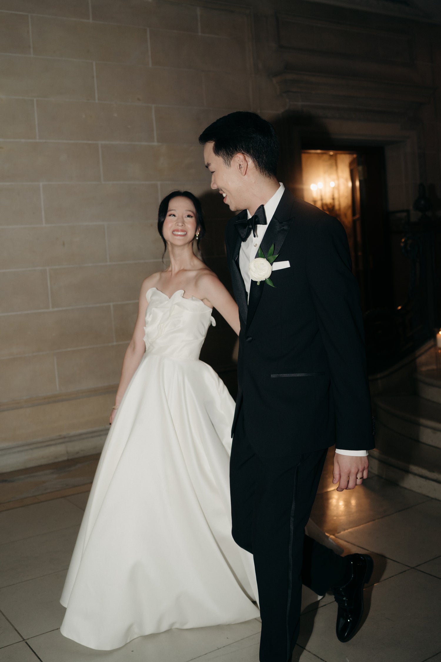 Celine A-Line Flower Wedding Dress on Real Bride