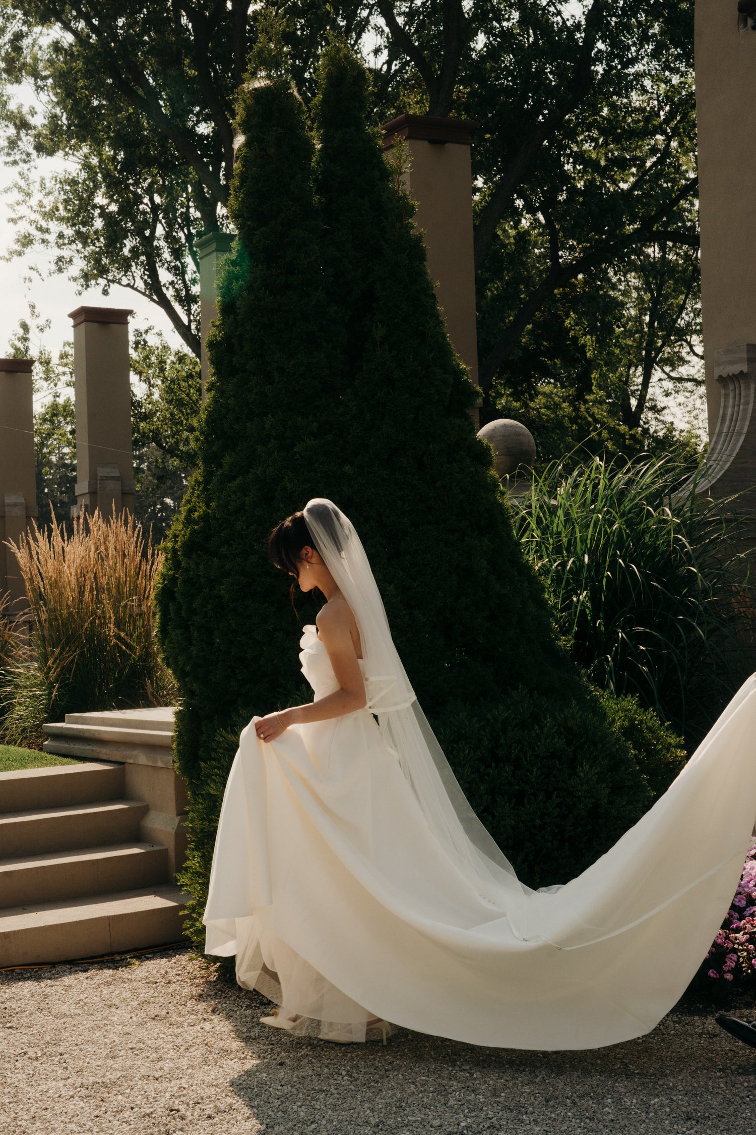 Celine A-Line Flower Wedding Dress on Real Bride