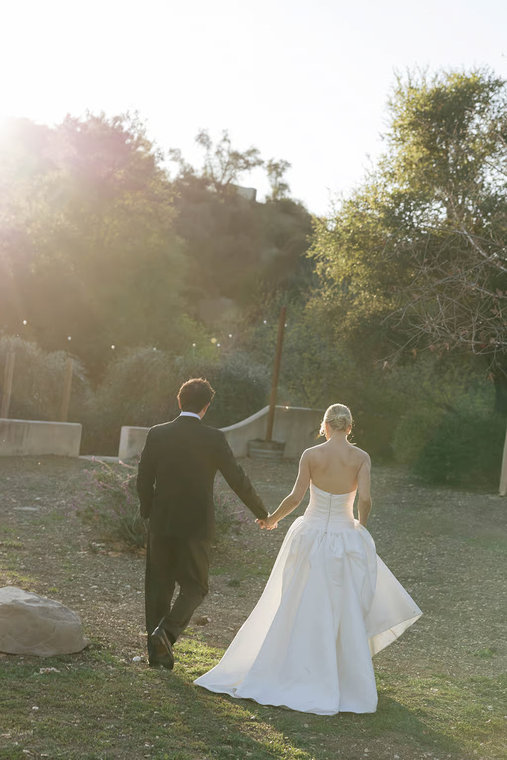 Drop Waist Strapless Charlotte Bridal Gown on Real Bride