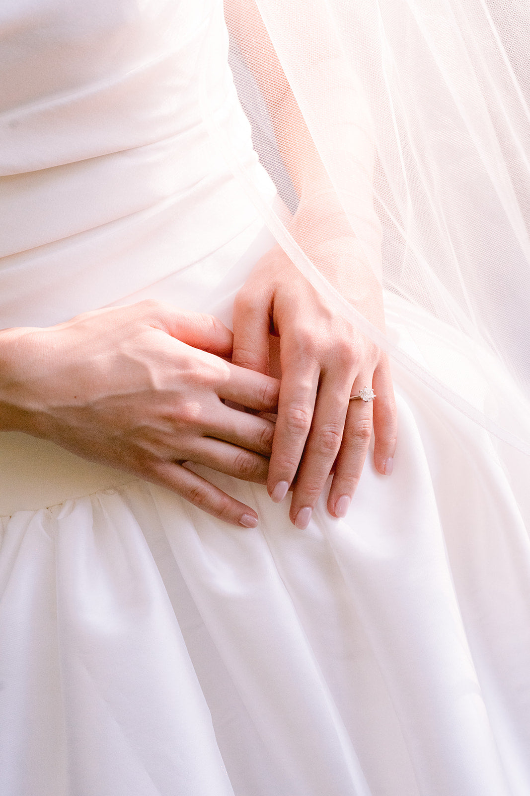 Real Bride Lala in the Charlotte Gown at the NY Botanical Gardens