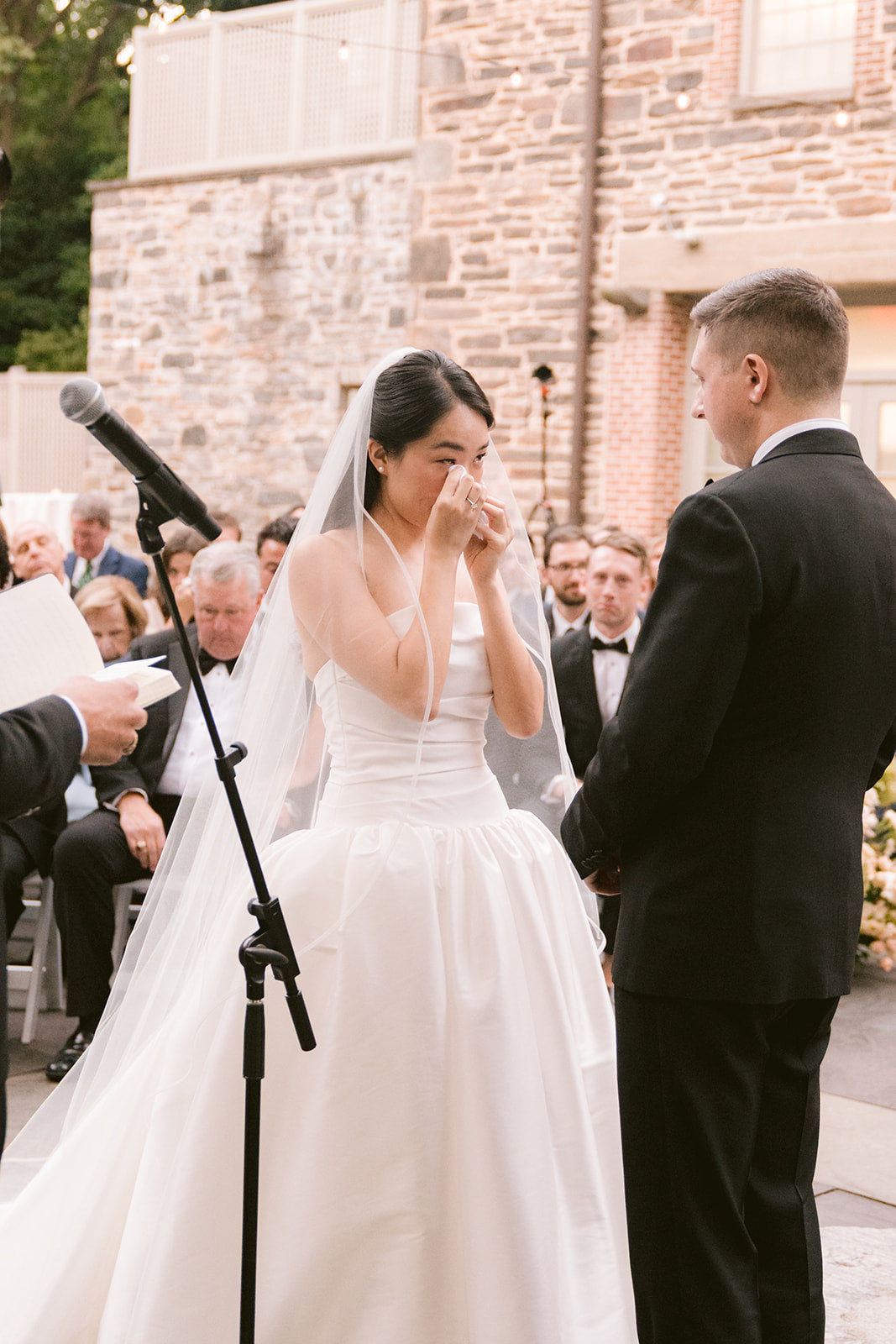Real Bride Lala in the Charlotte Gown at the NY Botanical Gardens