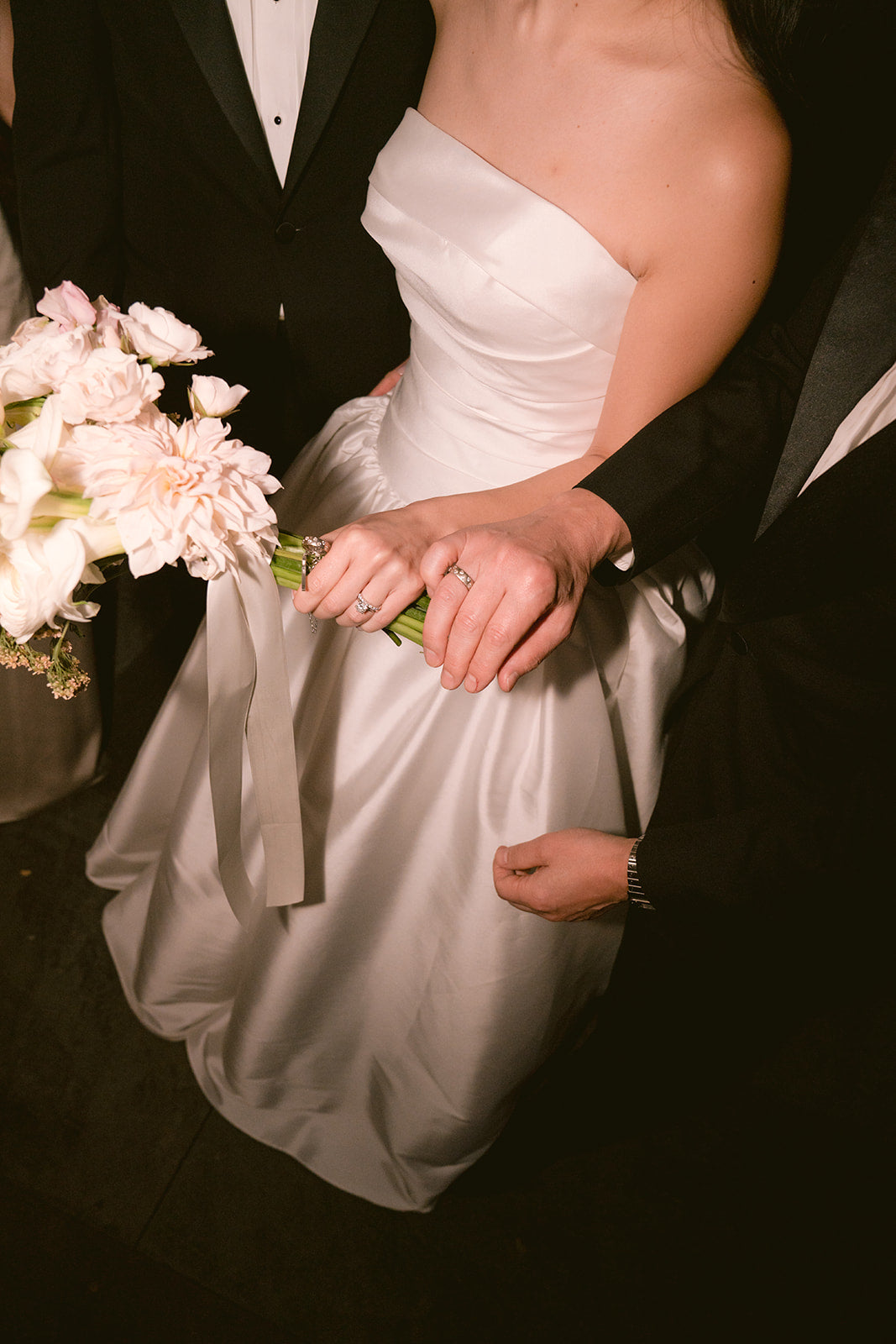 Real Bride Lala in the Charlotte Gown at the NY Botanical Gardens