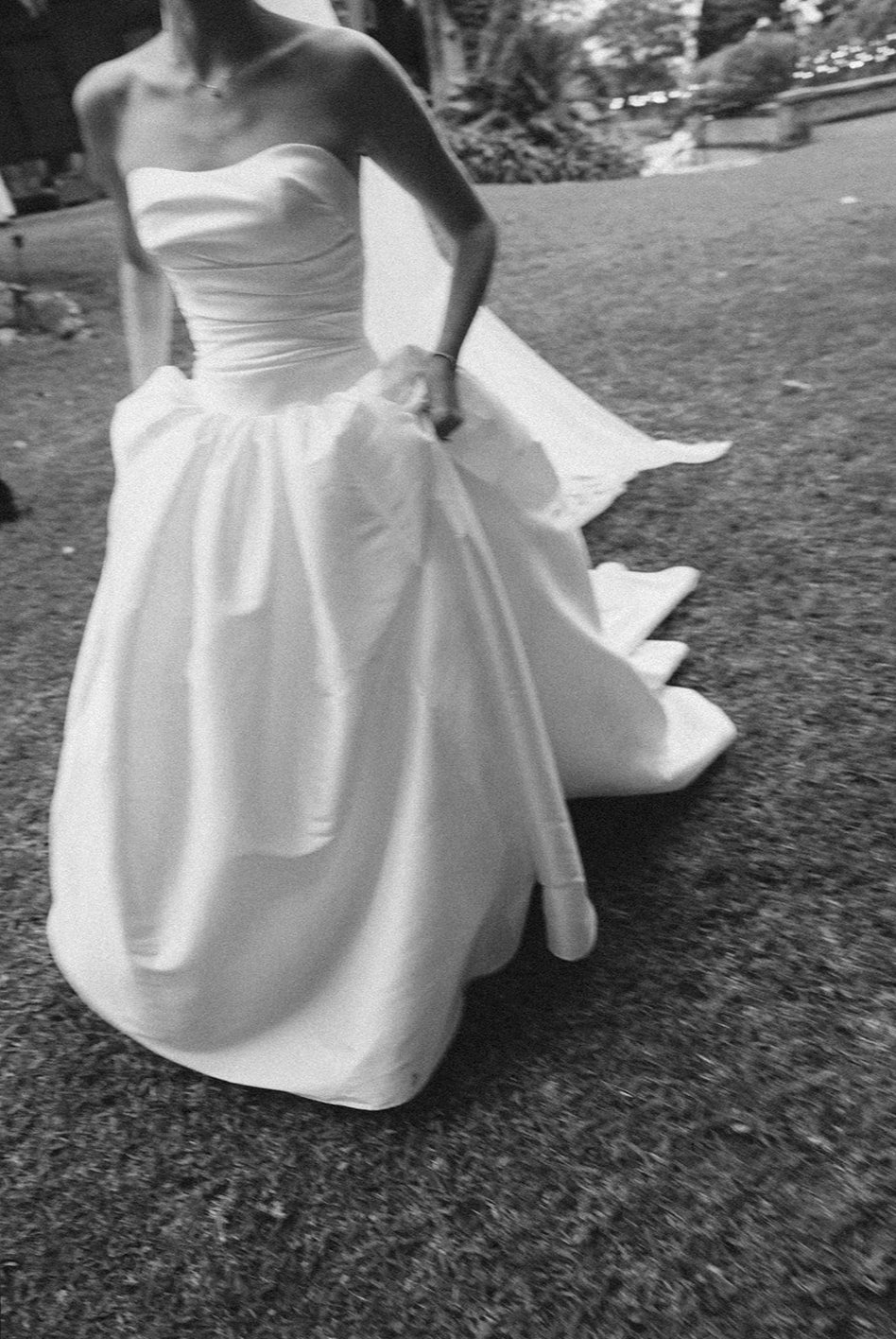 Real Bride in Drop Waist Charlotte Wedding Dress