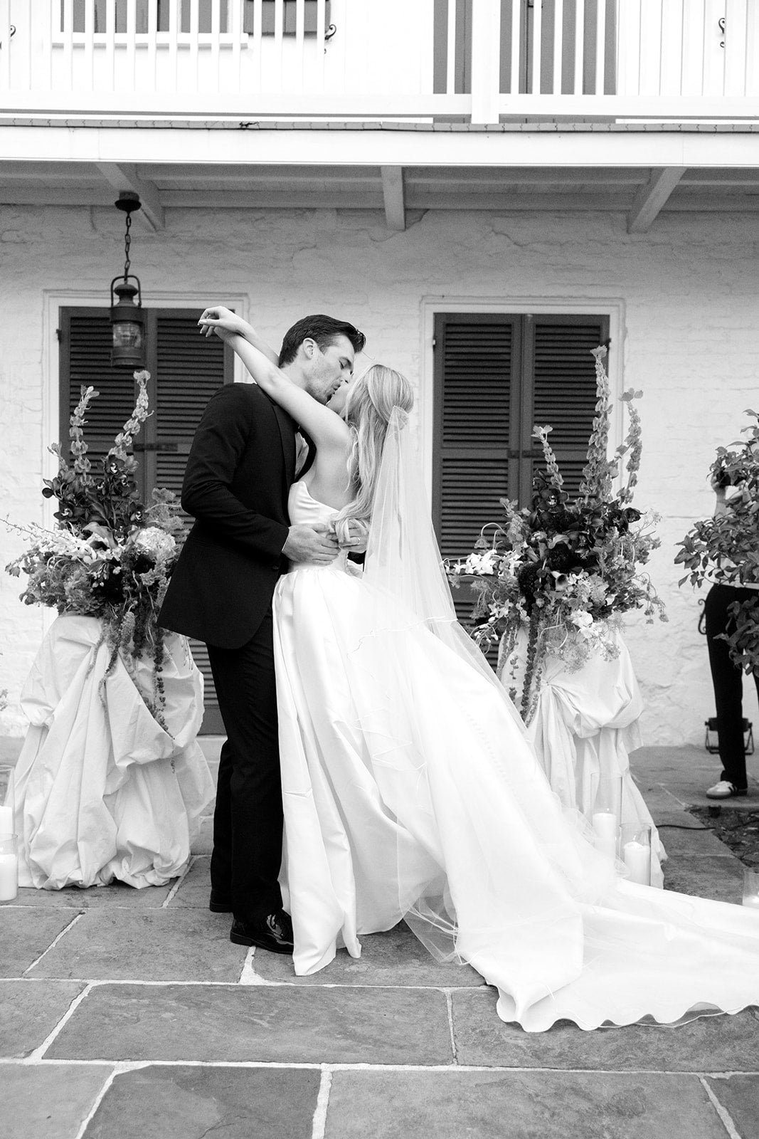 Real Bride in the Basque Waist Danielle Wedding Dress