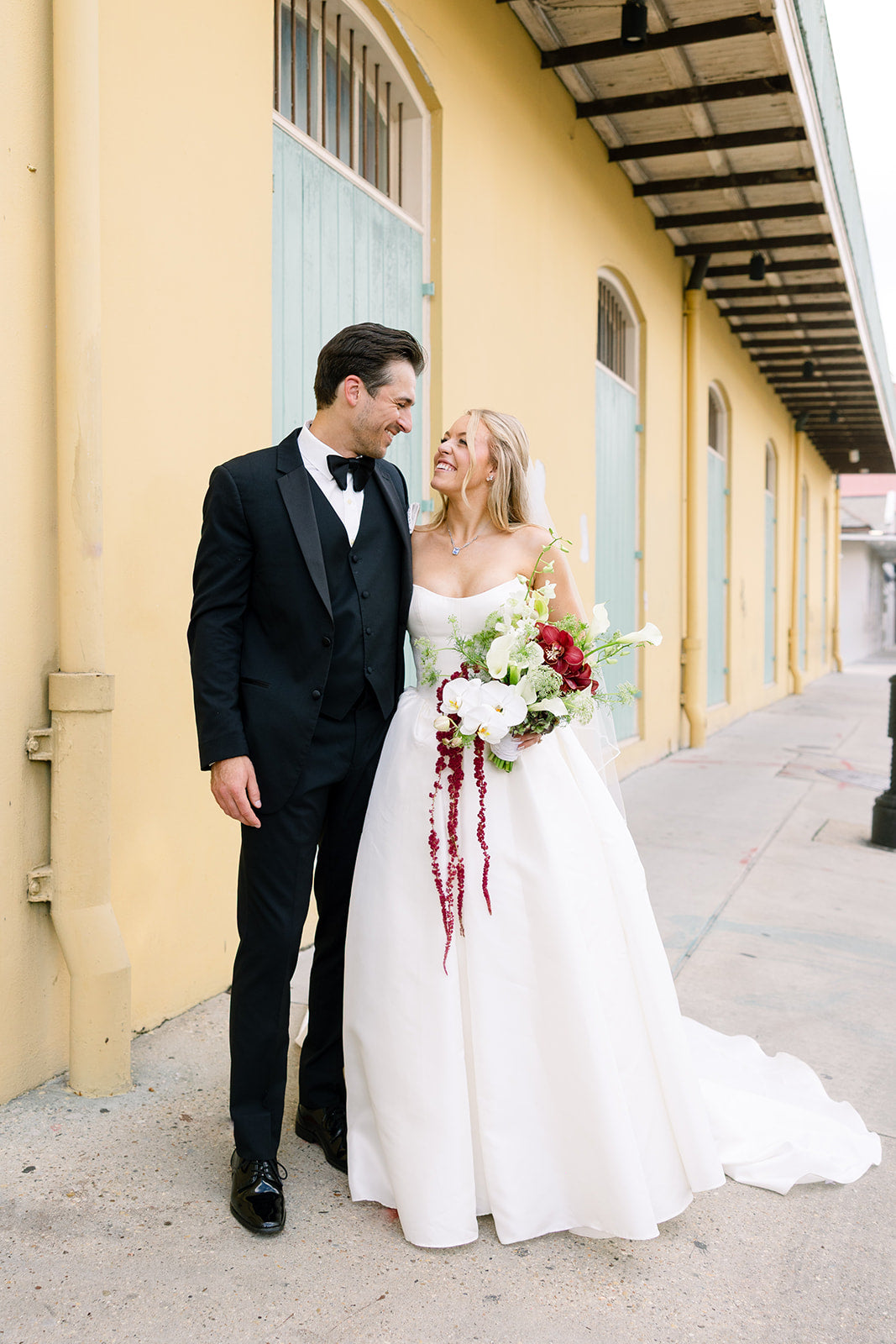 Real Bride in the Basque Waist Danielle Wedding Dress