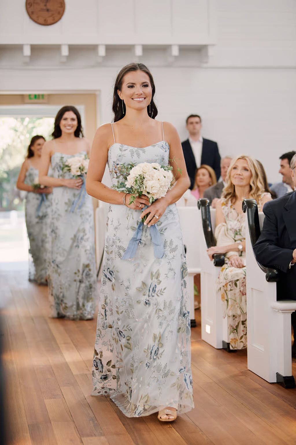 Caroline's Bridesmaids in Whisper Blue Enchanted Floral Print