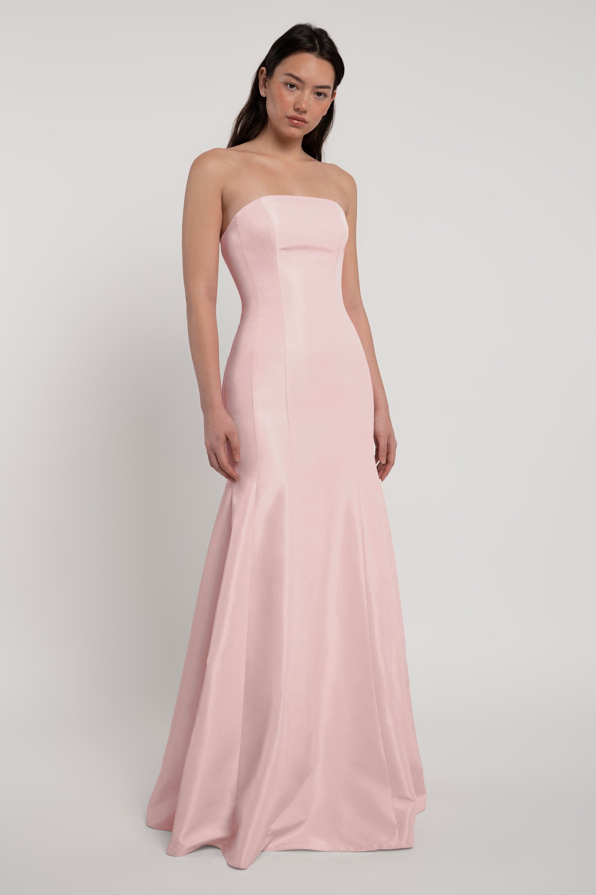 fiona pink dress Fiona Pink Satin Square Neck Maxi Dress, L / Pink