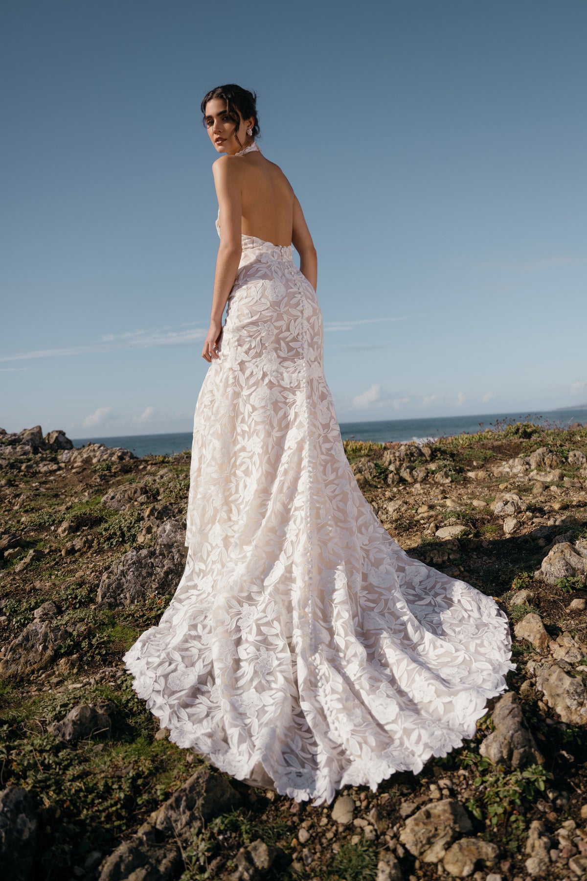 jenny yoo halter wedding dress Satin Halter-Neck Maxi Dress by Jenny Yoo in Ivory, Women's, Size: 8 at Anthropologie