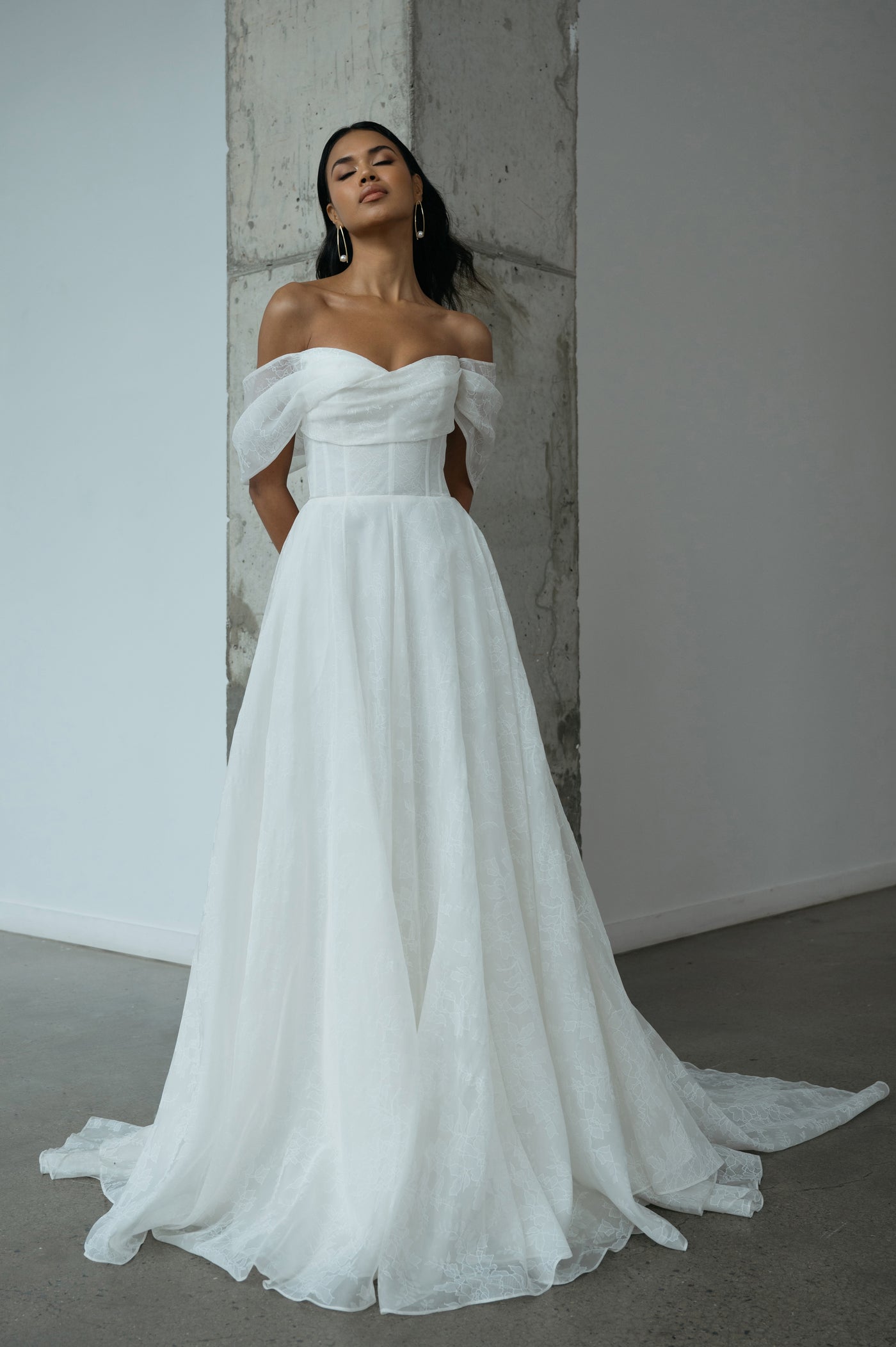 Floral Printed Bridal Gown