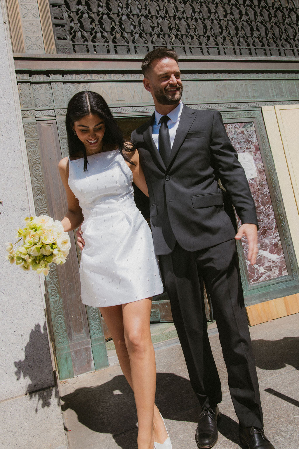 Bride Riana Singh NYC Elopement in the Hannah Dress