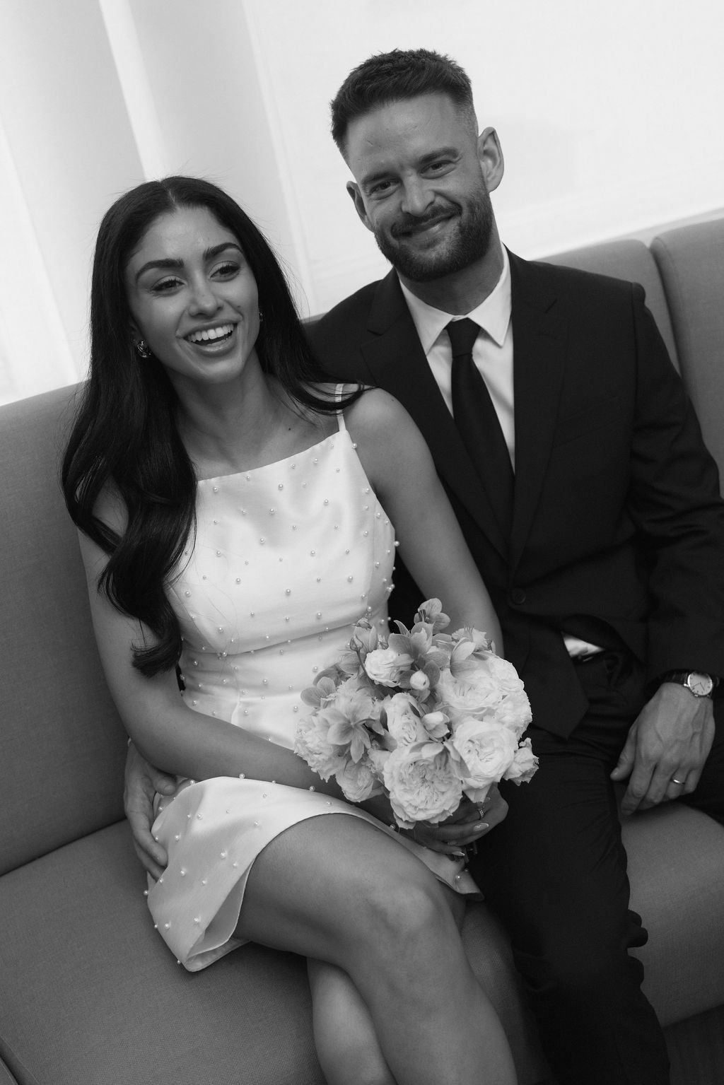 Bride Riana Singh NYC Elopement in the Hannah Dress
