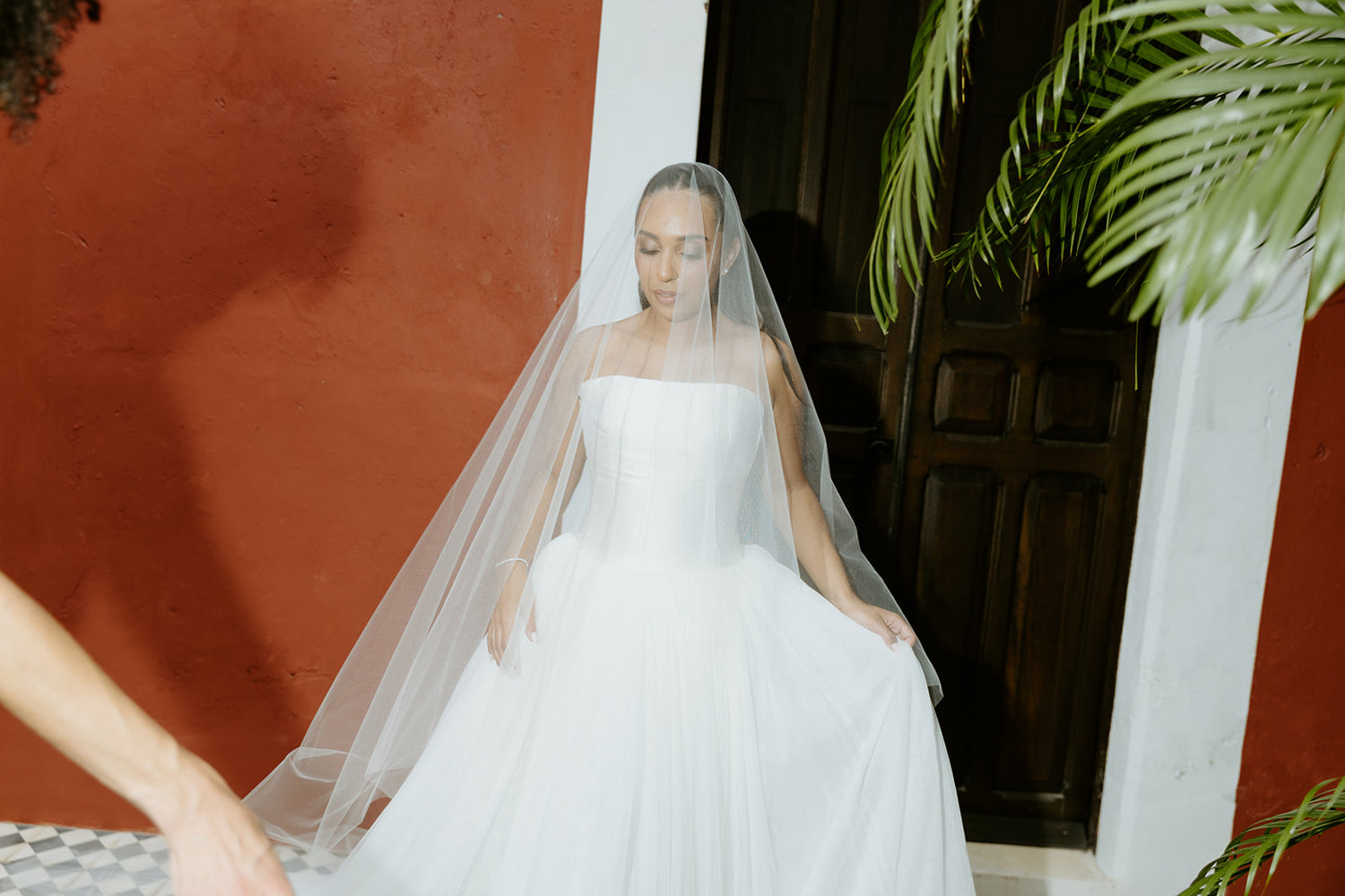 JYxAnthropologie Weddings Georgina Gown on Bride Whitney