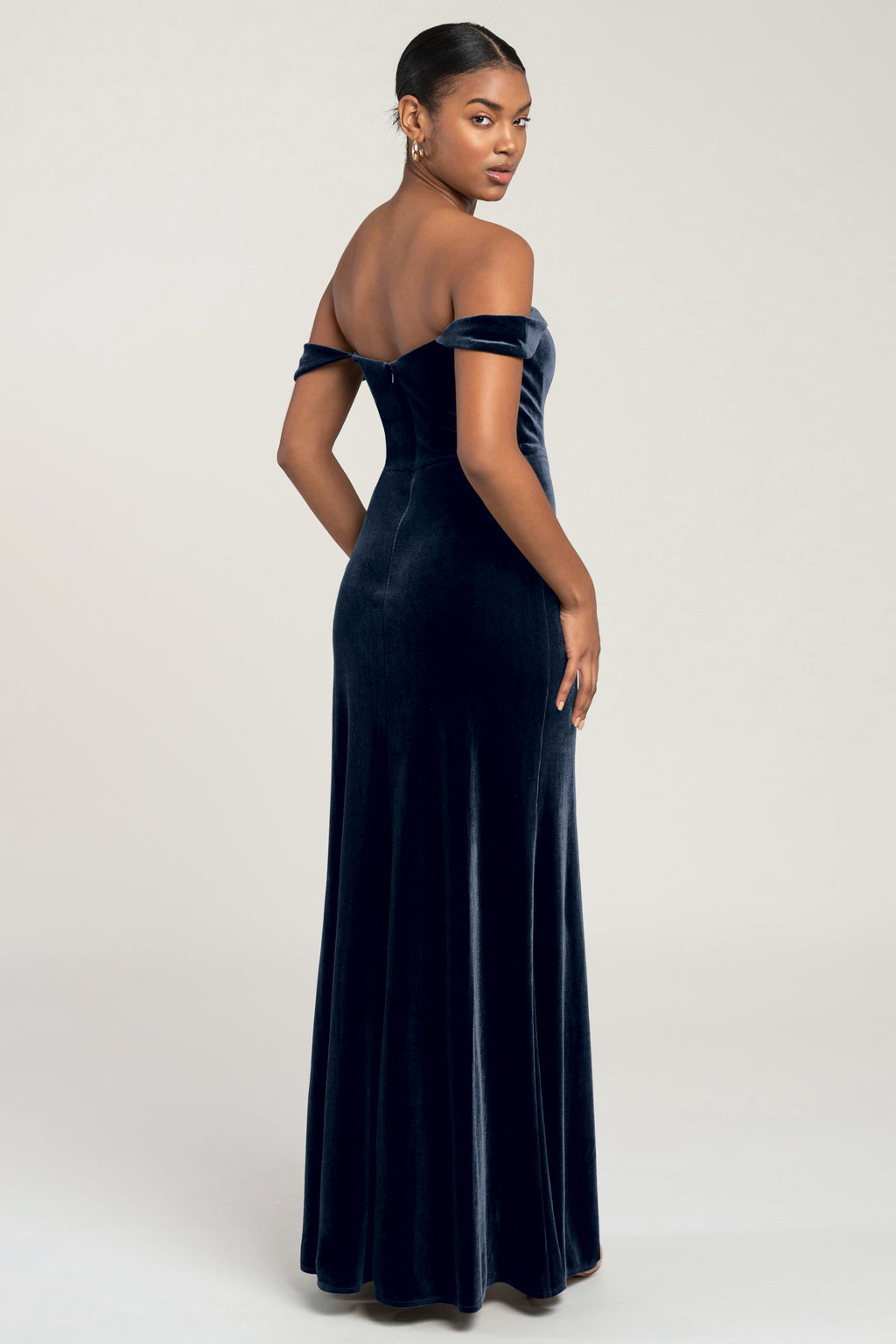 Jenny_Yoo_Issa_Bridesmaid_Dress_Off_the_Shoulder_Velvet_french_blue_back