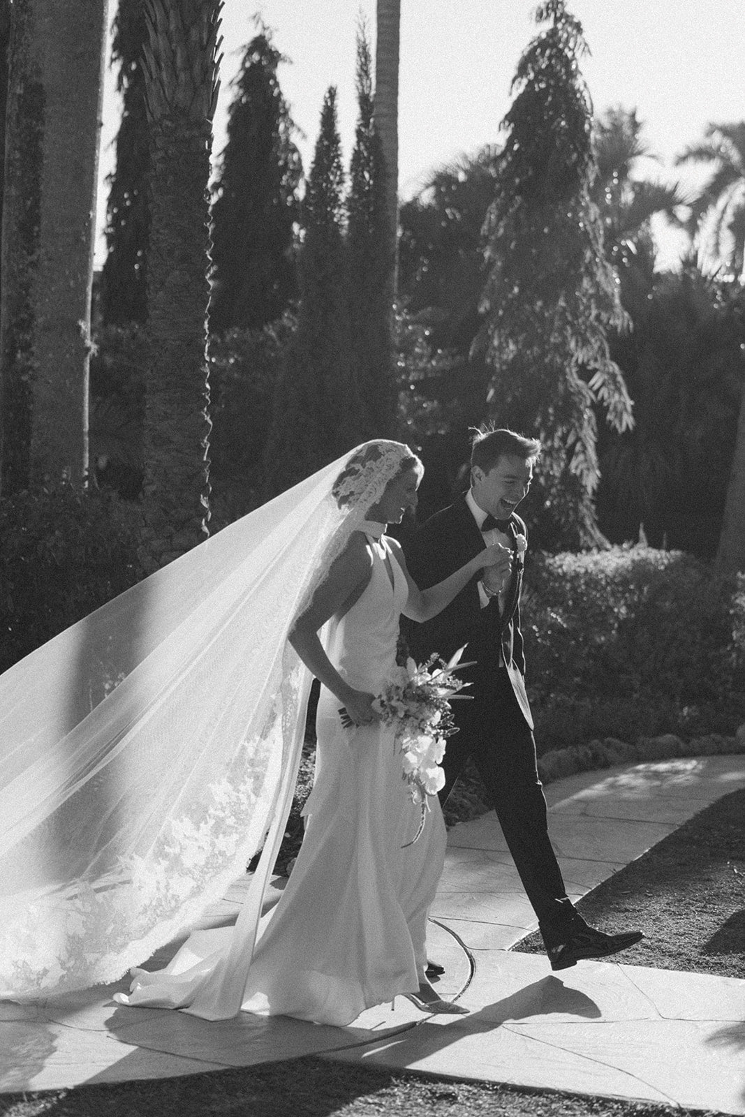  Real Bride Bethany in the Sleek Satin V Neck, Fit and Flare Jennifer Slip Bridal Gown