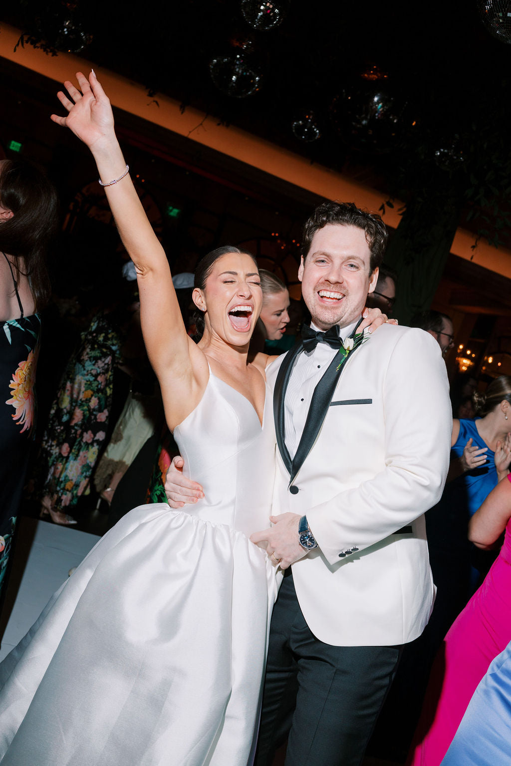 Modern Real Bride Amanda in the Basque Waist, A Line, V Neckline, Shay Wedding Dress.