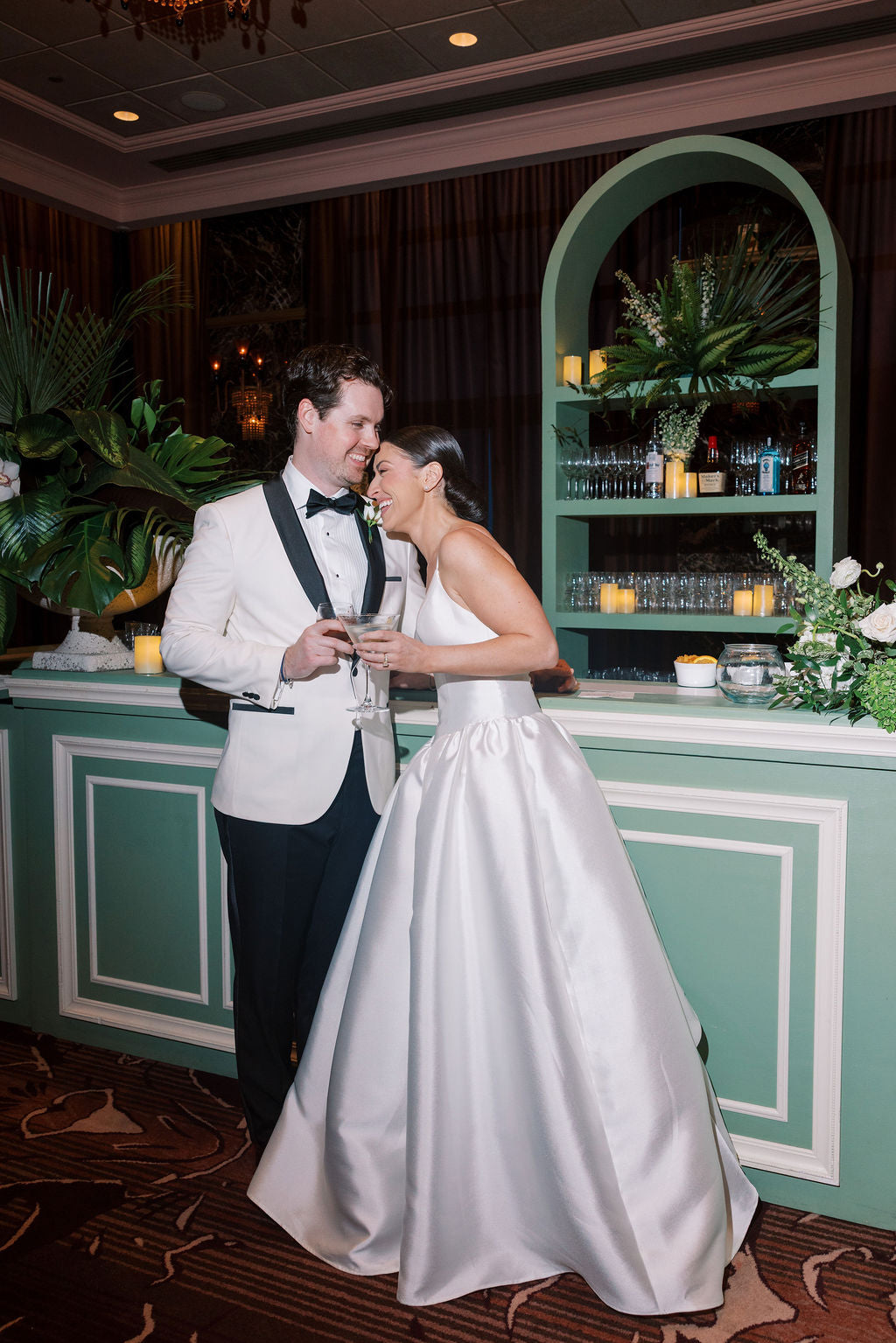 Modern Real Bride Amanda in the Basque Waist, A Line, V Neckline, Shay Wedding Dress.