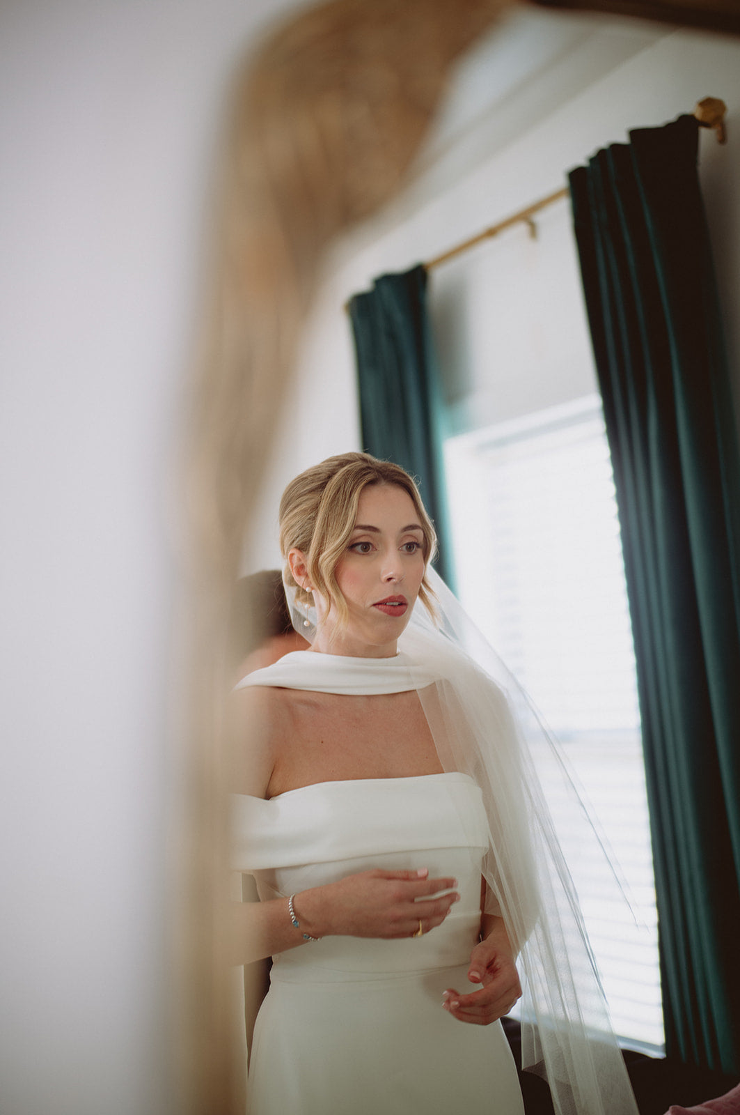 Henley One Shoulder Wedding Dress on Real Bride