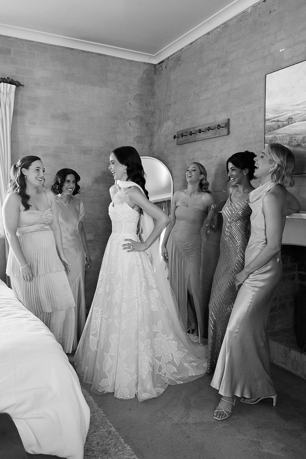 Ethereal Bride Cara in the Lorelai Floral A-Line and Strapless Wedding Dress.