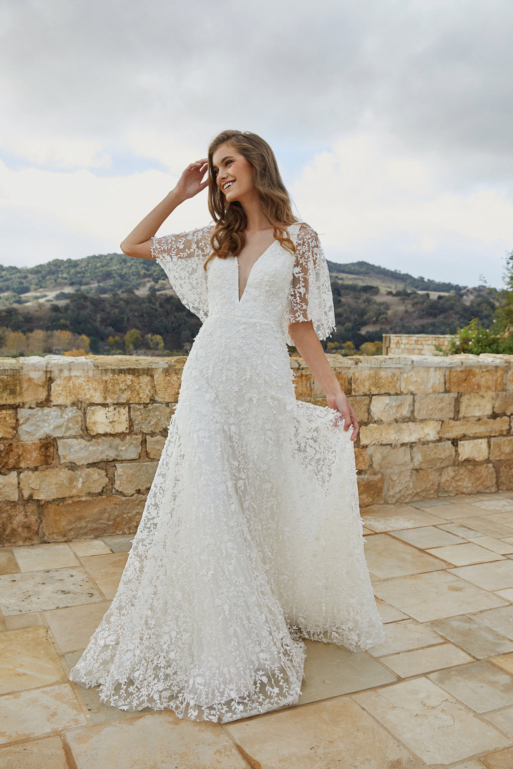Lourdes Jenny Yoo Lace BHLDN Bridal Gown