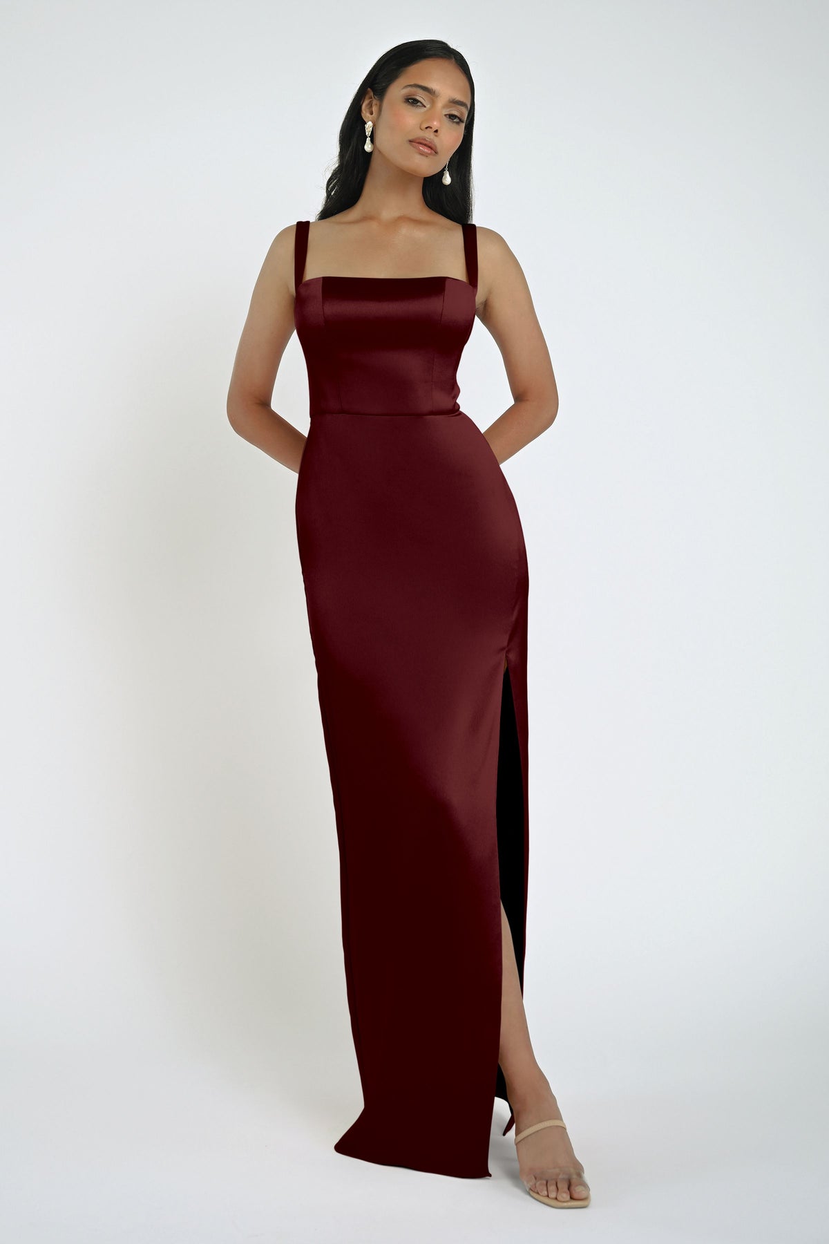 jenny yoo burgundy dress Lowe – Size:63