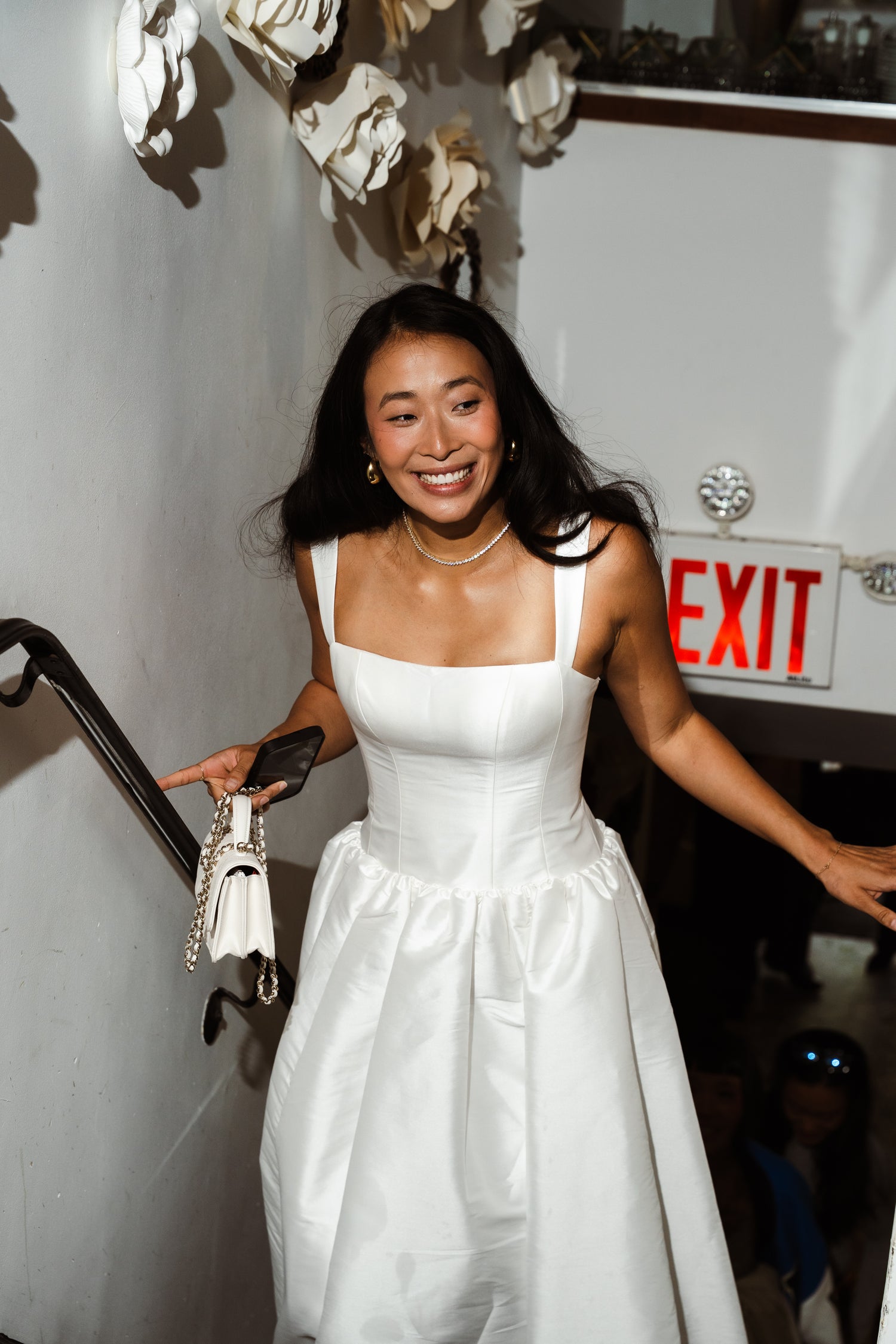 Entrepreneur Nadya Okamoto's Bridal Shower in the Lucille Little White Event Dress