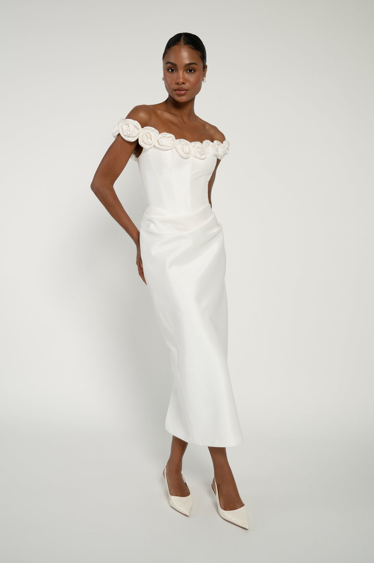 maren satin charmeuse dress Maren Satin Charmeuse Dress
