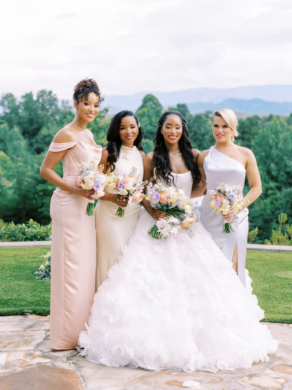 Mismatched Jenny Yoo Pastel Rainbow Bridesmaid Dresses