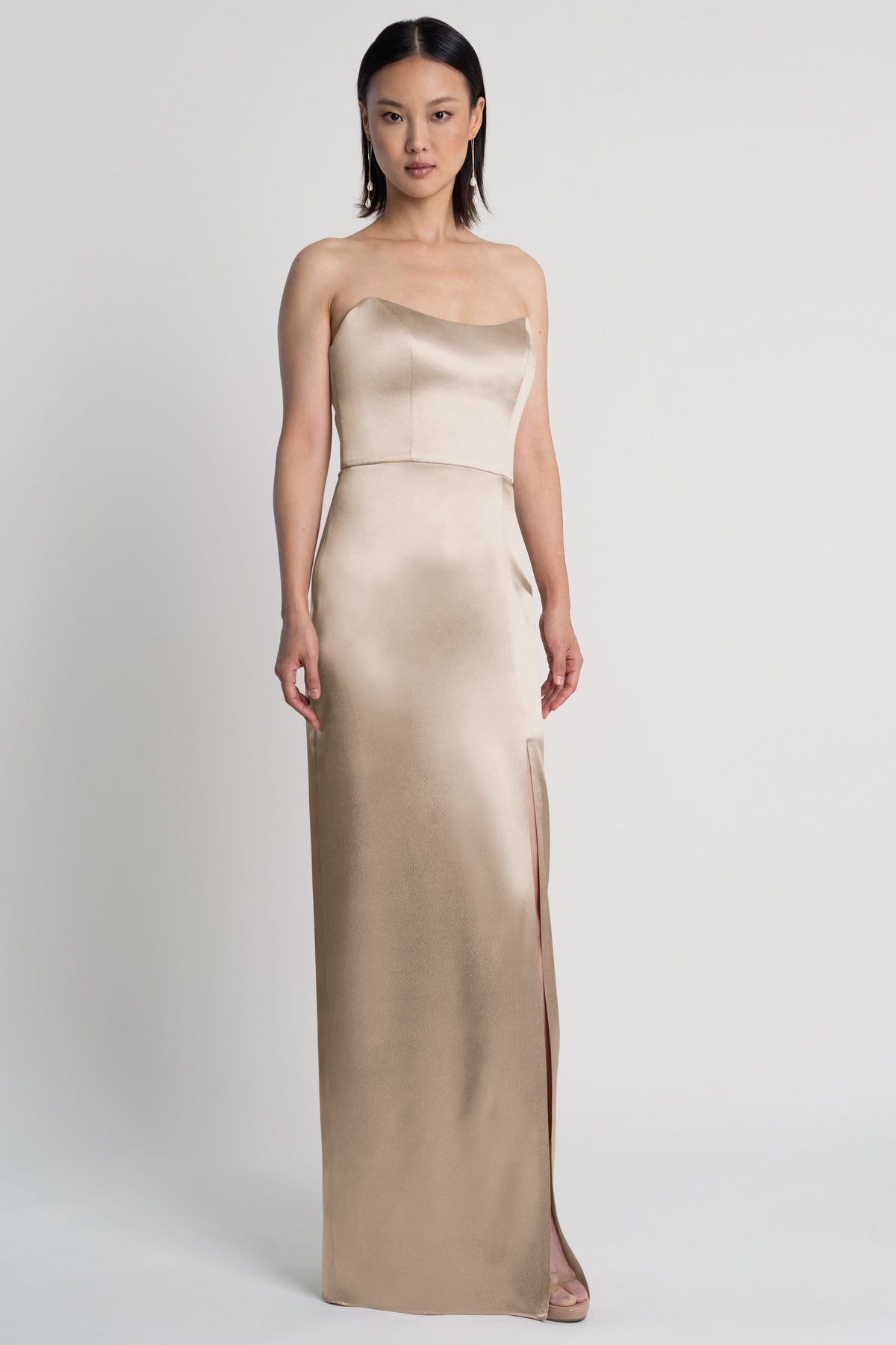 jenny yoo gold dress Jenny Yoo Rose Gold Sequined Dress Sz 8