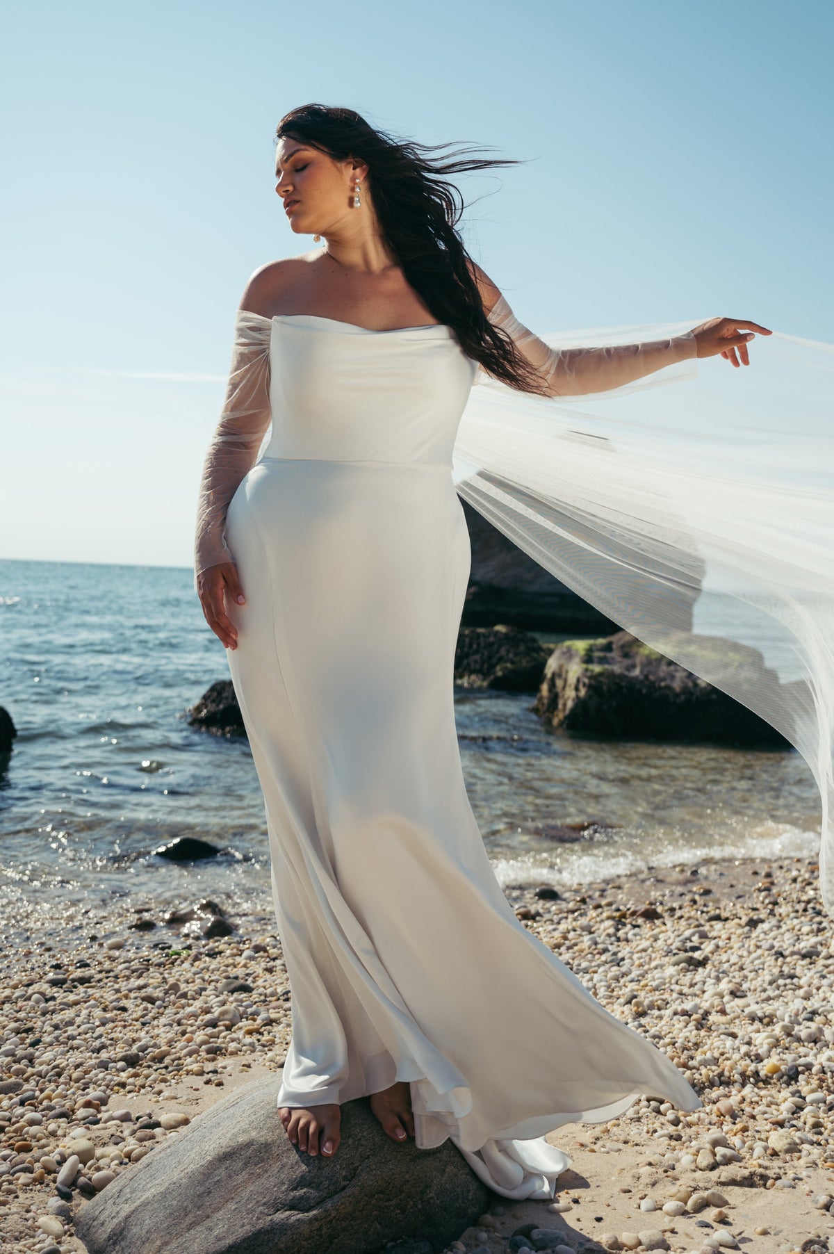 off-the-shoulder a-line wedding dress olivia reviews Lace off-the-shoulder Wedding Dress Olies Olivia Bottega