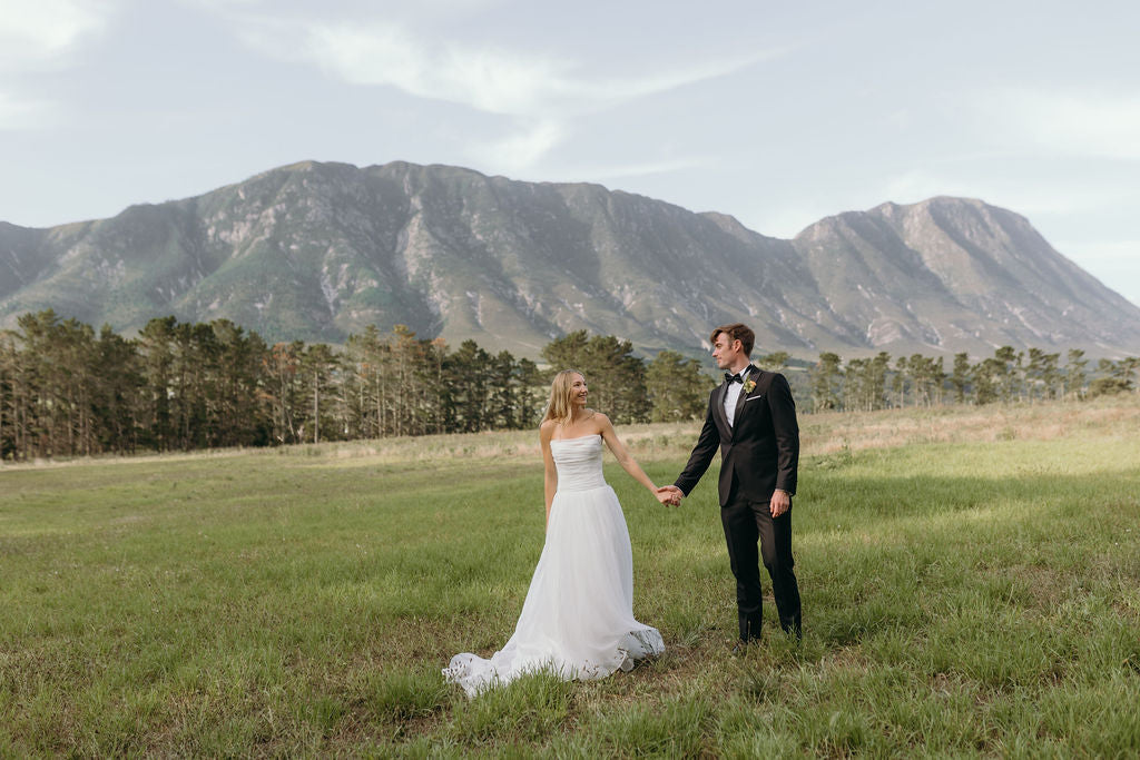 Bride Megan in the Romantic Penelope Bridal Gown
