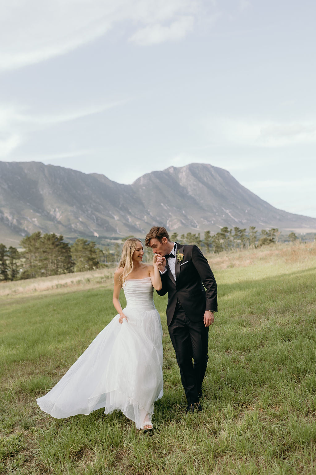 Bride Megan in the Romantic Penelope Bridal Gown