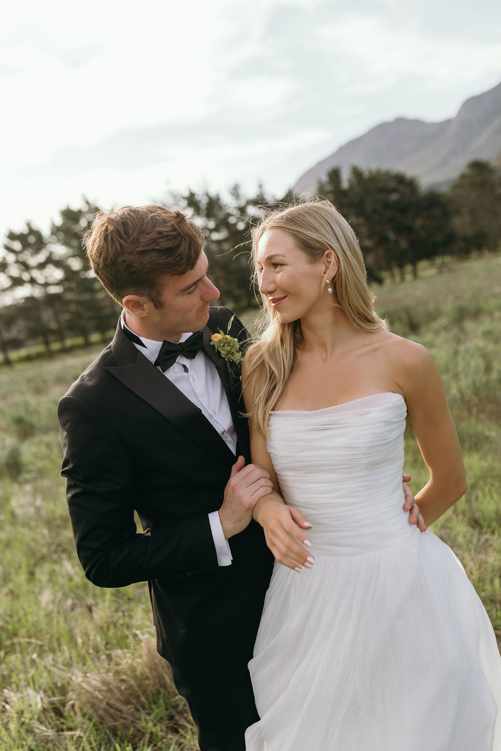 Bride Megan in the Romantic Penelope Bridal Gown