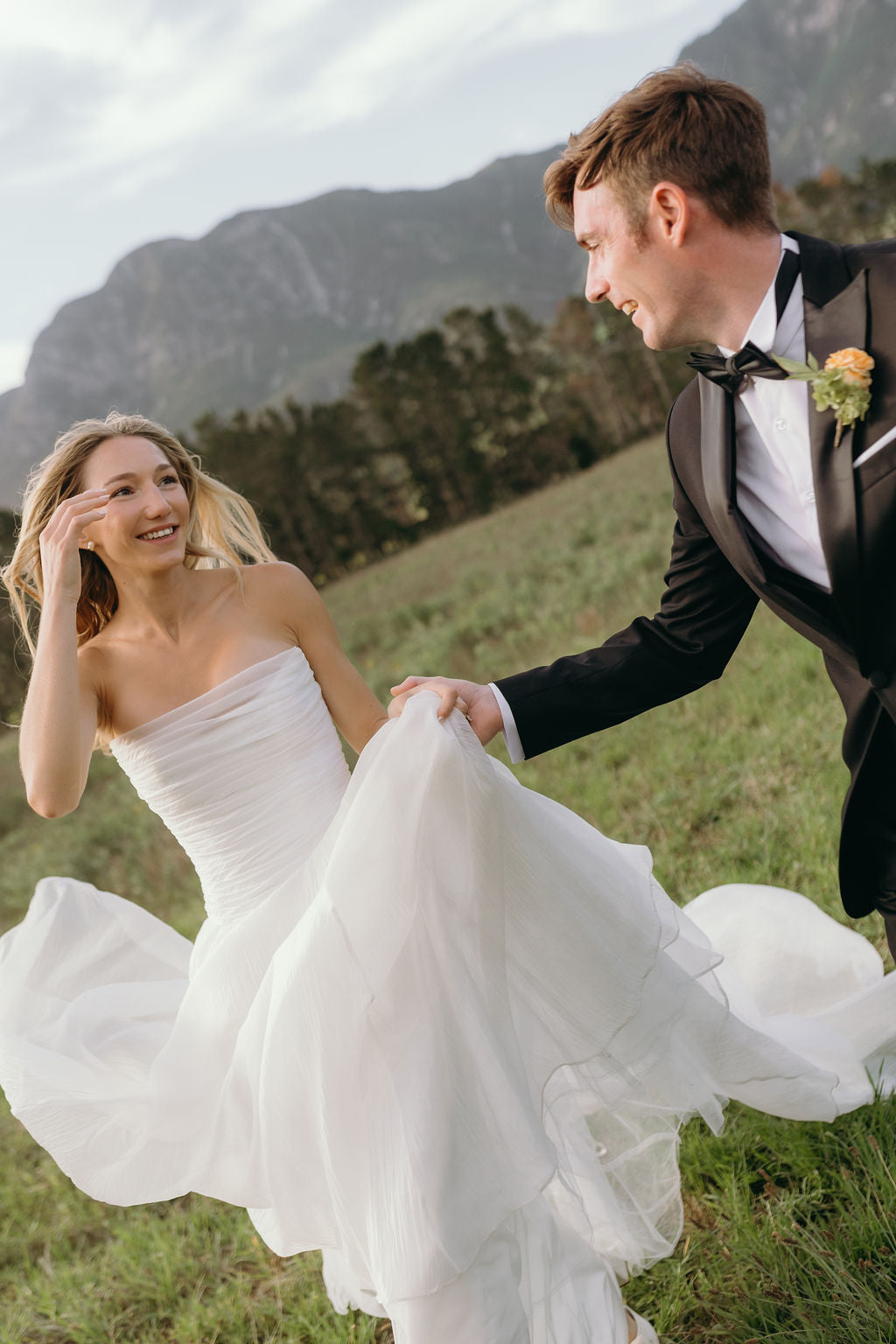 Bride Megan in the Romantic Penelope Bridal Gown