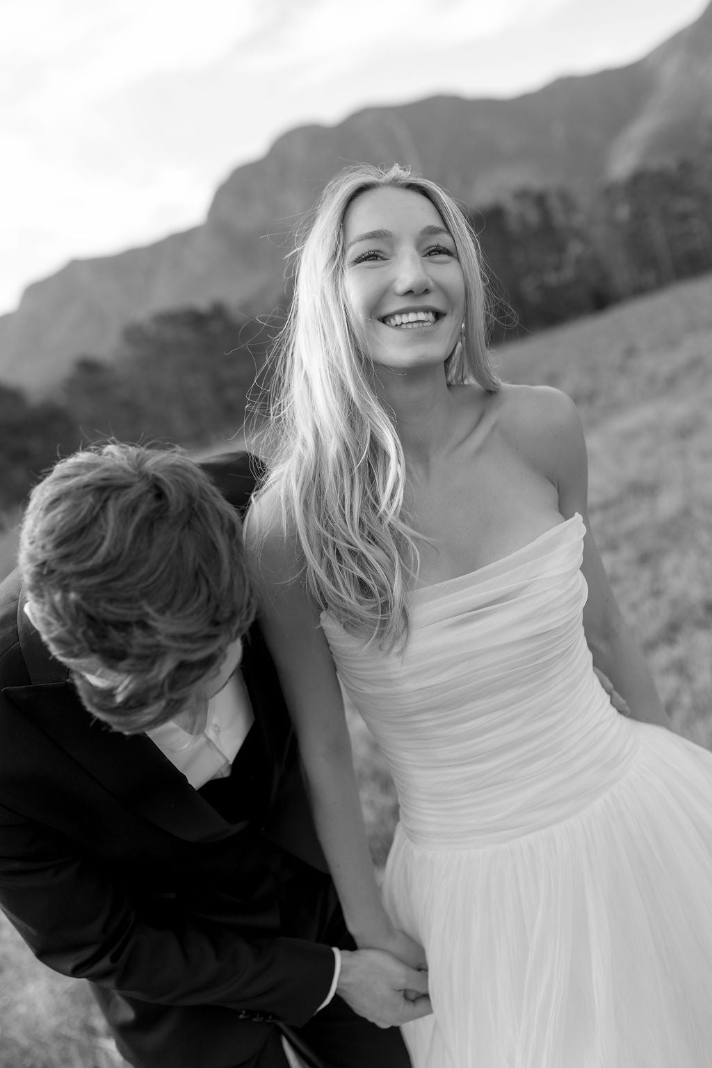 Bride Megan in the Romantic Penelope Bridal Gown