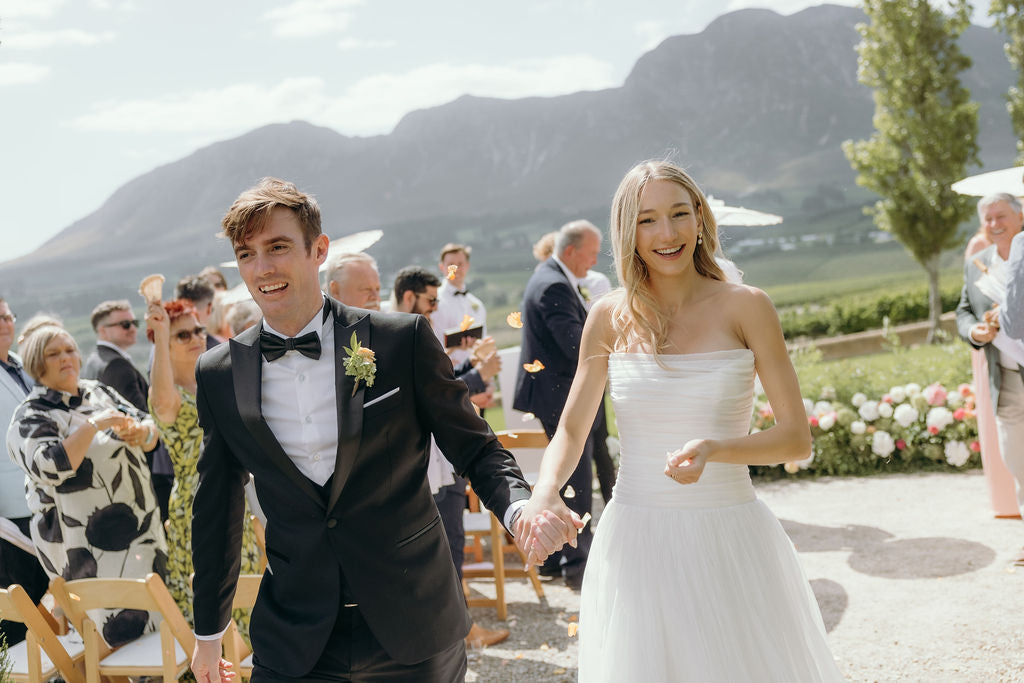 Bride Megan in the Romantic Penelope Bridal Gown