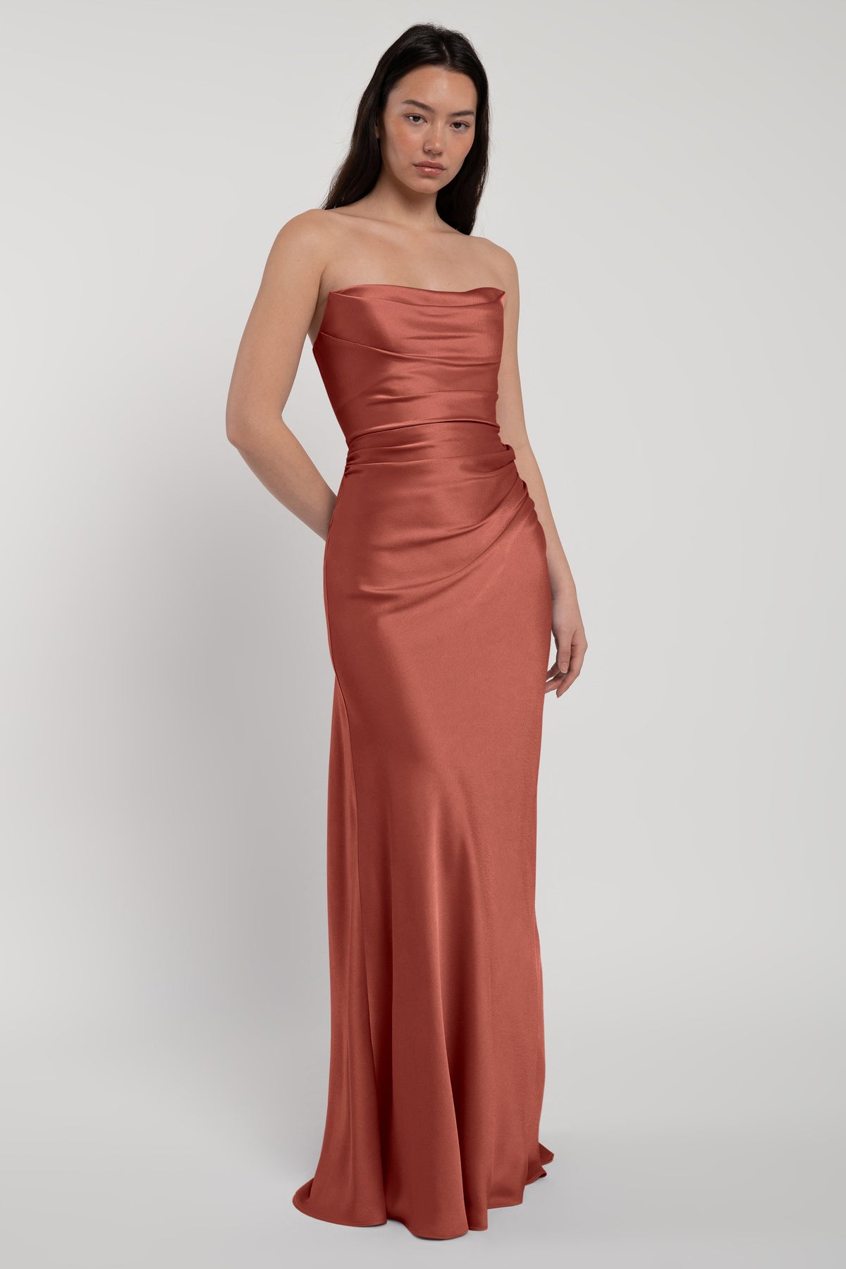 jenny yoo brown dress Rosa – PRODUCT:ED7702C-84W level status sensation Mina Midi Dress ~ Length:43