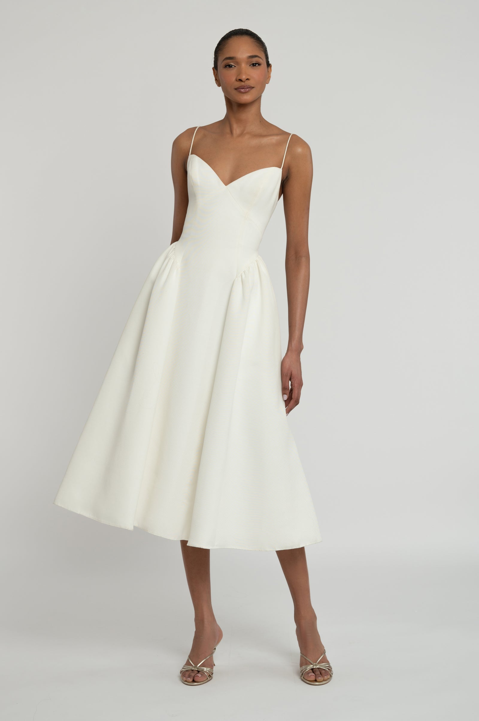 Midi V Neck Bridal Shower Dress