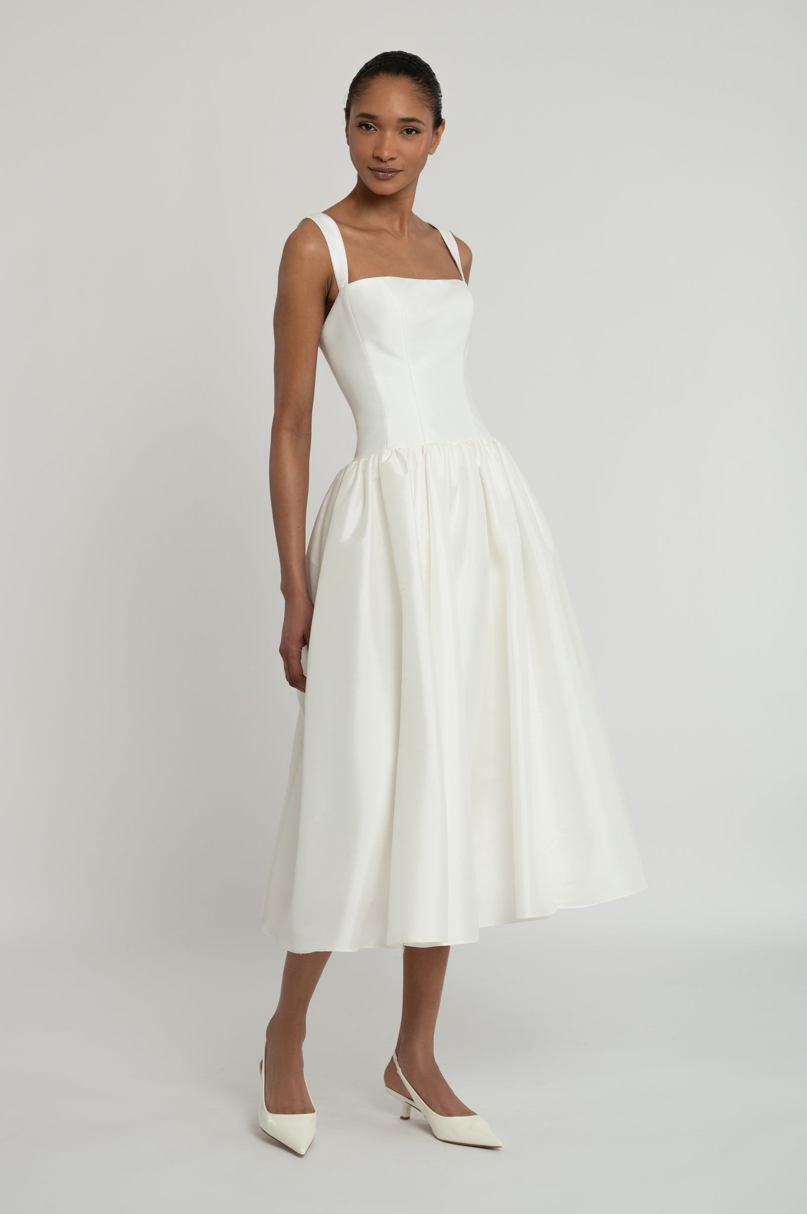 Drop Waist Midi Bridal shower Dress
